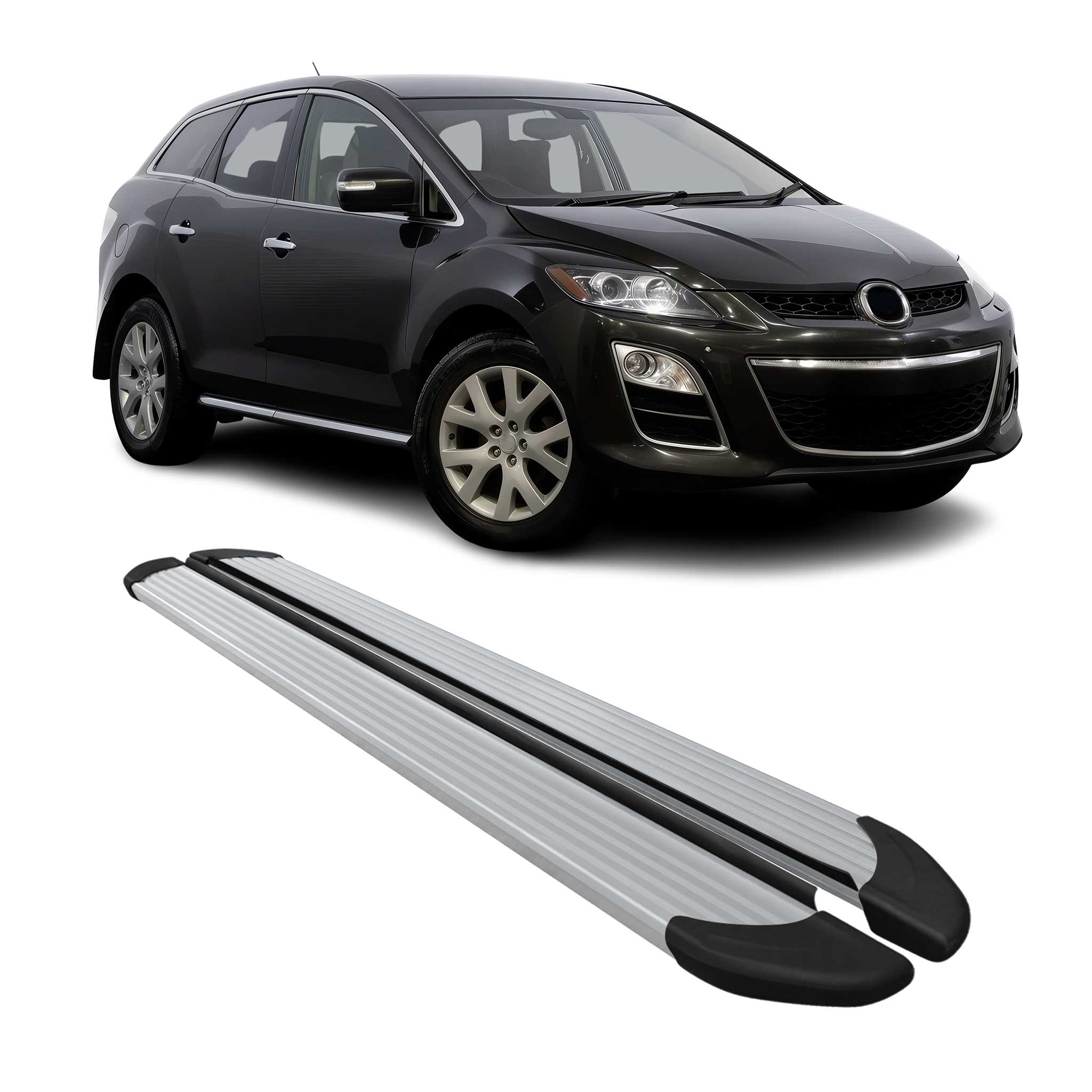 2007-2012 Mazda CX-7 Running Boards Side Steps Silver