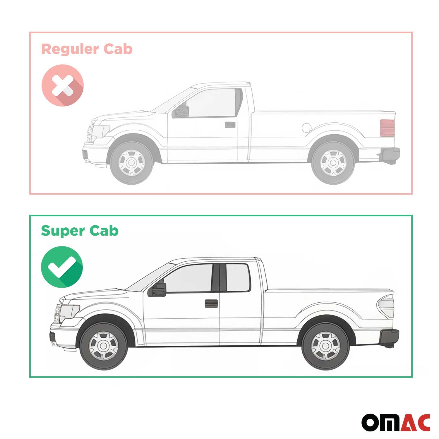 2004-2014 Ford F-150 Super Cab Nerf Bar Side Step Running Boards Alu 2x