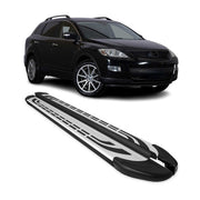 2007-2015 Mazda CX-9 Running Boards Side Steps Silver & Black