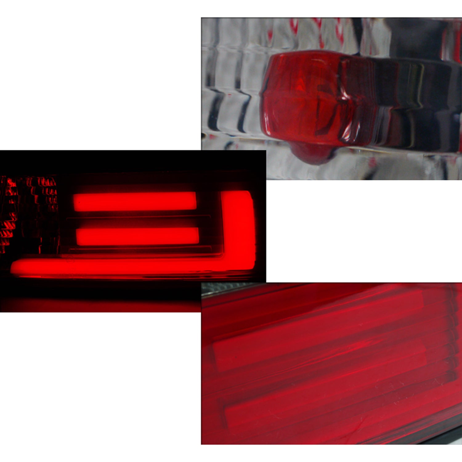 1992-1998 BMW E36 3 Series Sedan LED Tail Lights Chrome/Red Smoke Lens