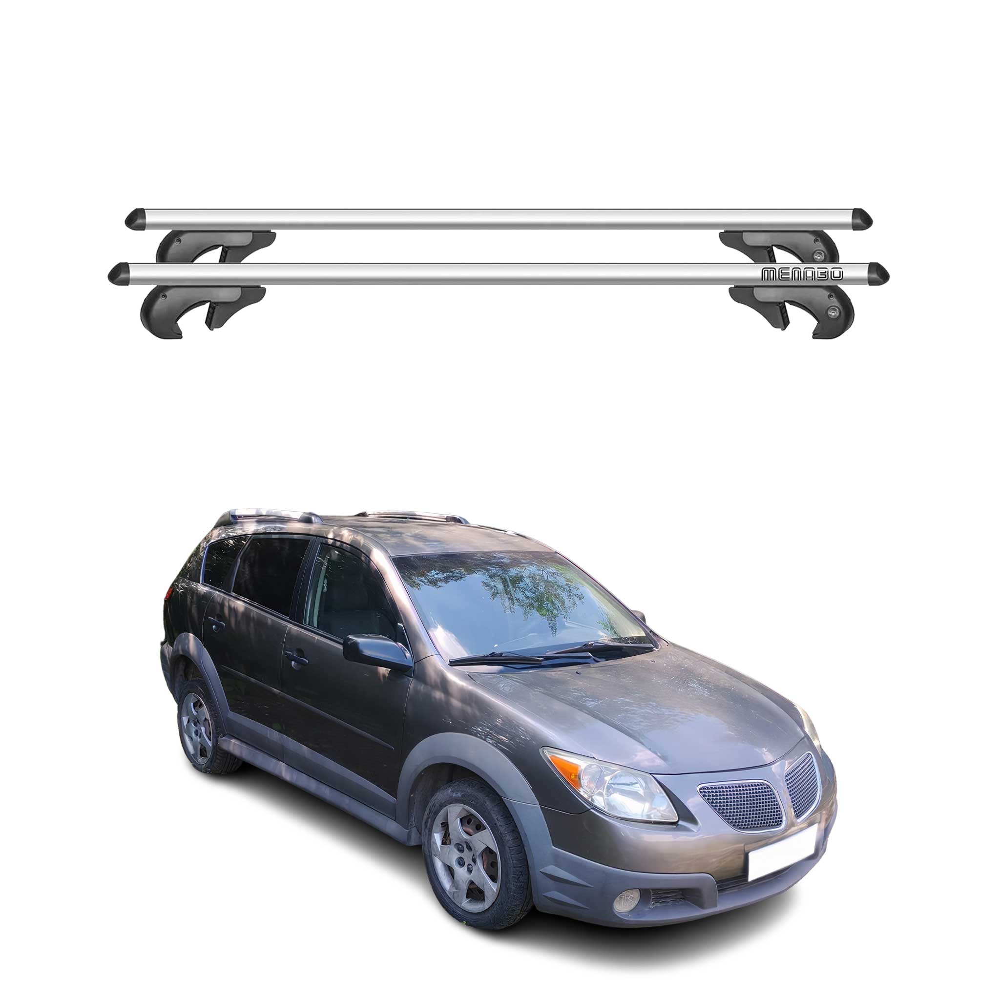 2003-2009 Pontiac Vibe Roof Rack Cross Bars Silver
