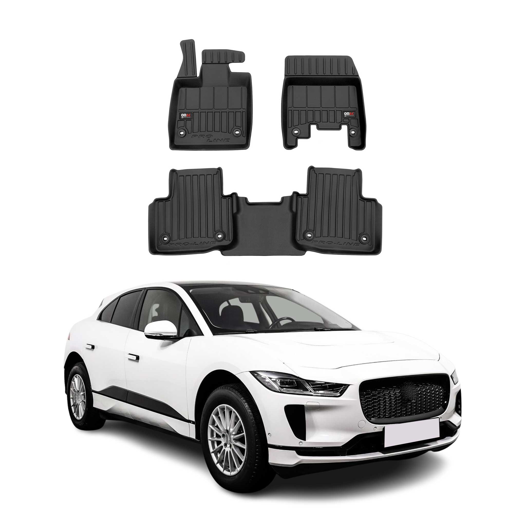 2019-2024 Jaguar I-Pace Premium Floor Mats Liners Full Set All Weather Heavy Duty