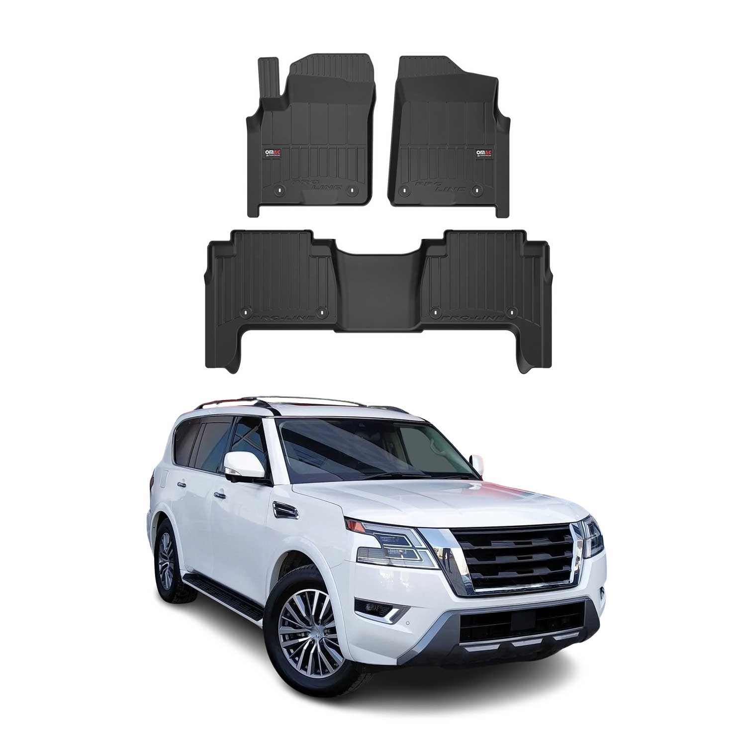 2003-2020 Infiniti QX56 QX80 Premium Floor Mats Liners Full Set All Weather Heavy Duty