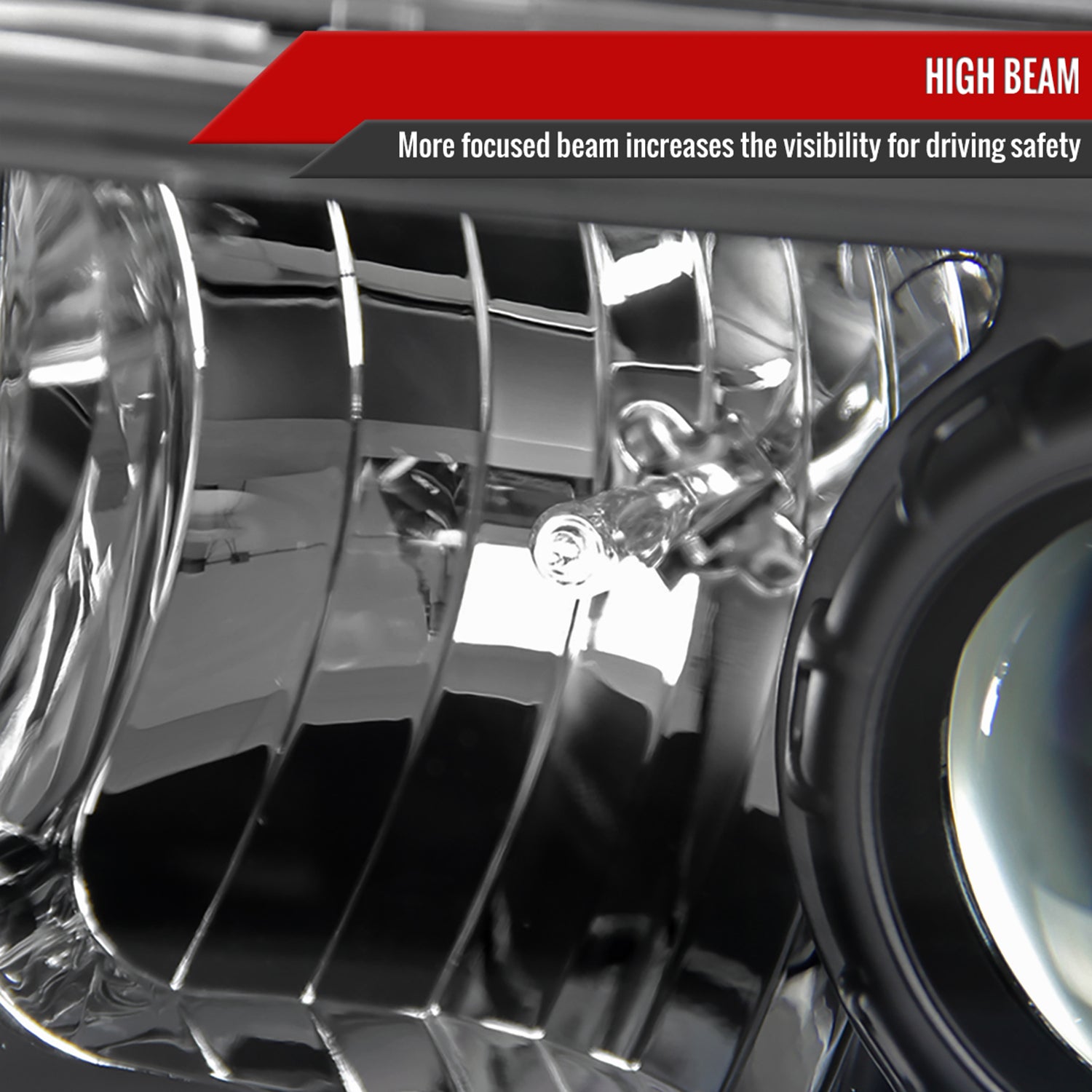 1994-2001 Dodge RAM 1500/ 94-2002 RAM 2500 3500 Projector Headlights Matte Black