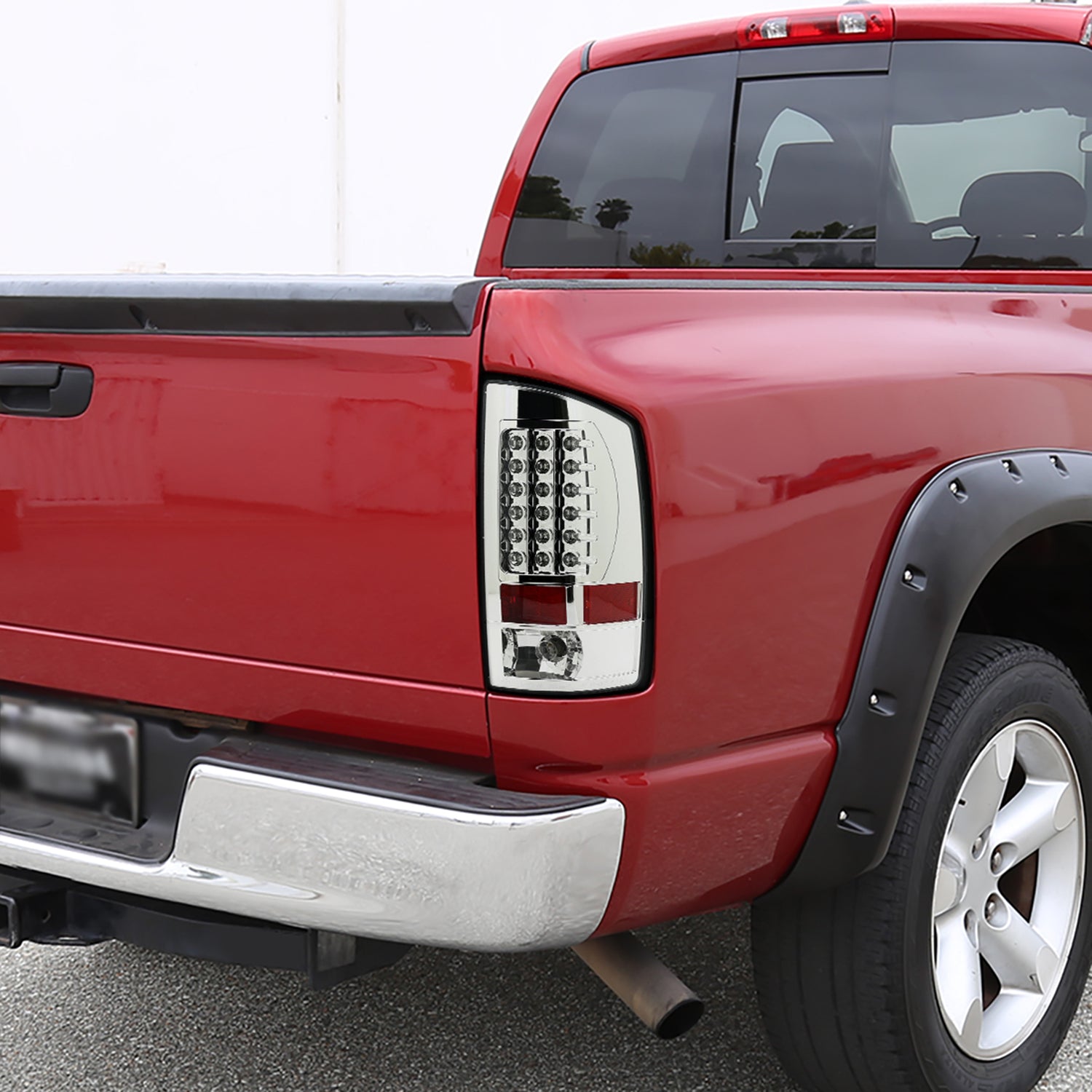 2007-2009 Dodge RAM LED Tail Lights Chrome Housing/Clear Lens