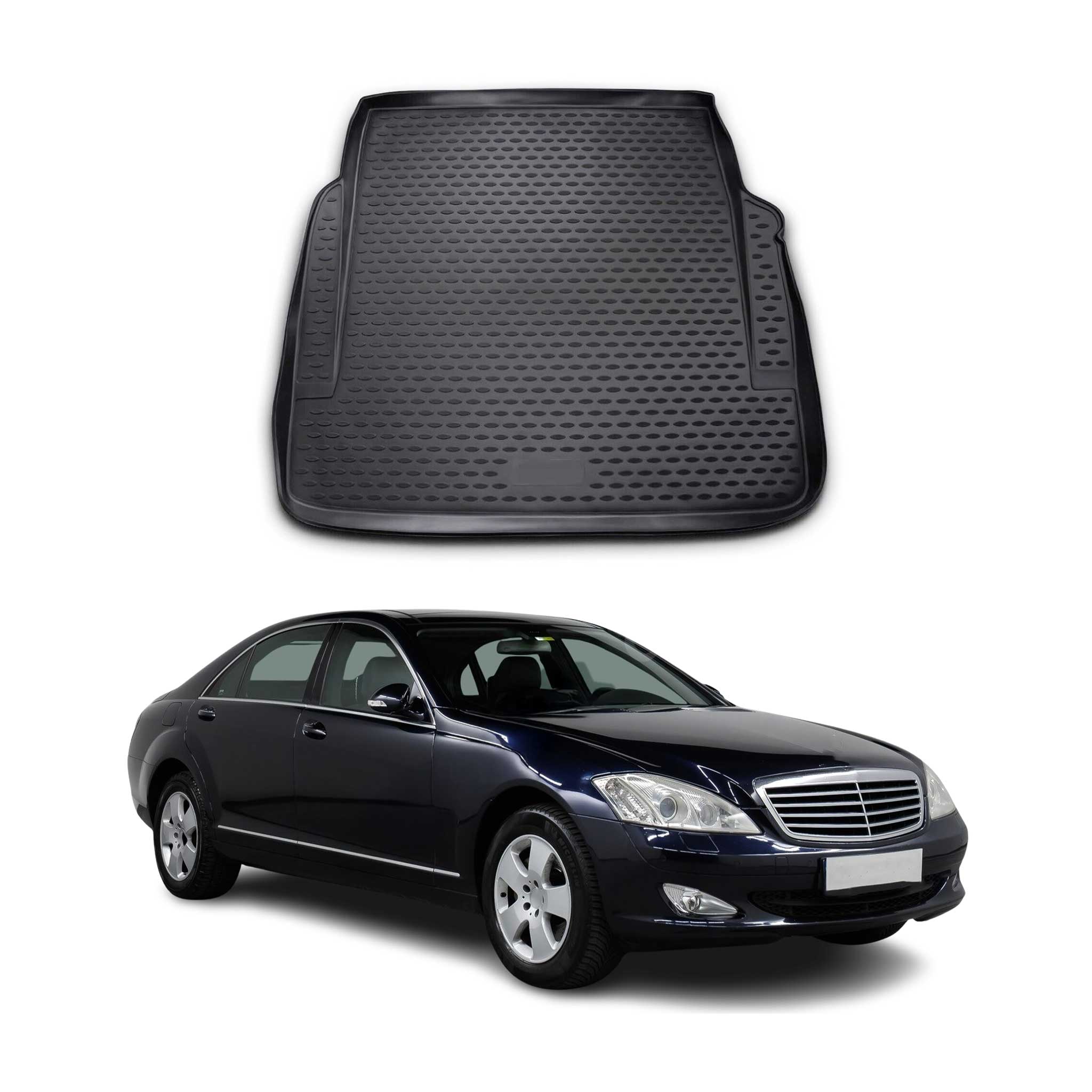 2007-2013 Mercedes S Class W221 Cargo Liner Trunk Mat All Weather Black