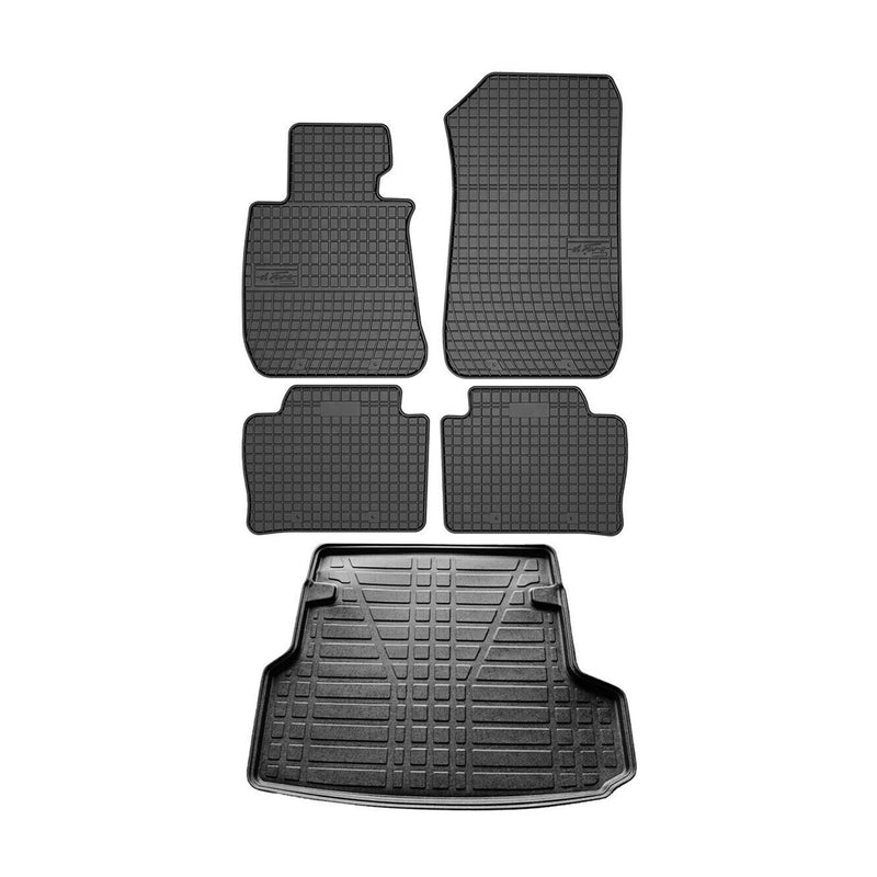 Floor Mats Cargo Liner Set for BMW 3 Series F31 Wagon 2012-2019 All-Weather TPE