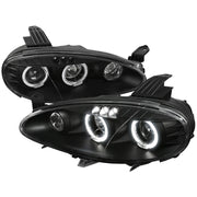 2001-2005 Mazda Miata MX-5 Dual Halo Projector Headlights Matte Black/Clear