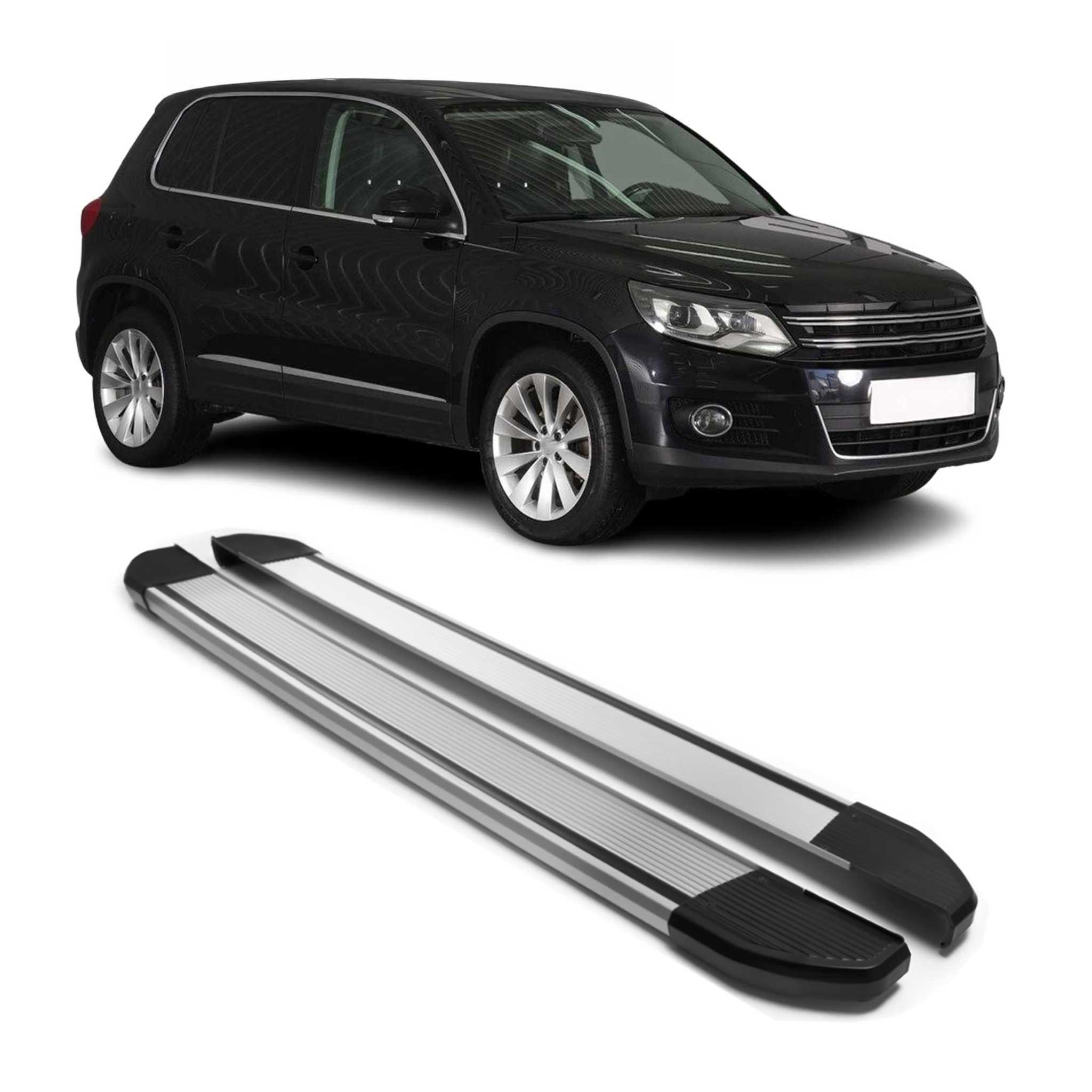 2009-2017 VW Tiguan Running Boards Side Steps Silver
