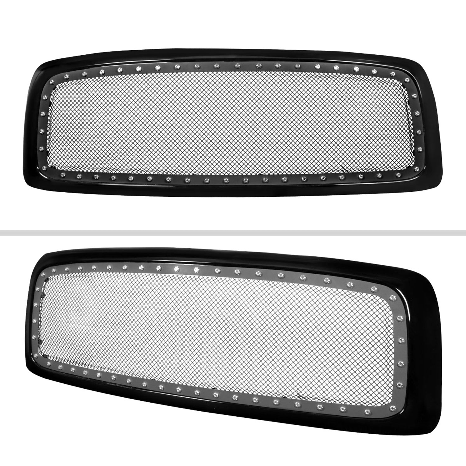 2002-2005 Dodge RAM 1500/ 03-2005 RAM 2500/3500 Glossy Black Mesh Front Grille