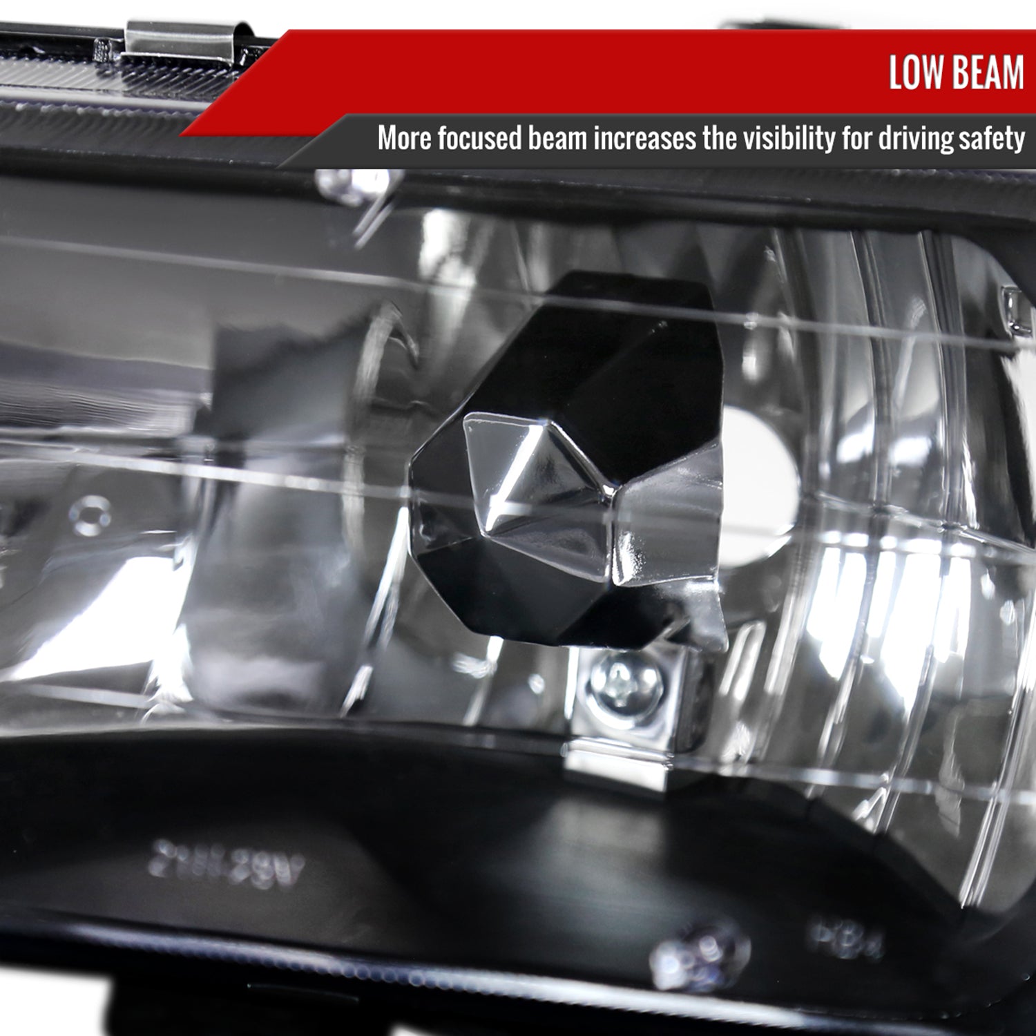 1994-1997 Honda Accord Factory Headlights & Amber Corner Lights Matt Black