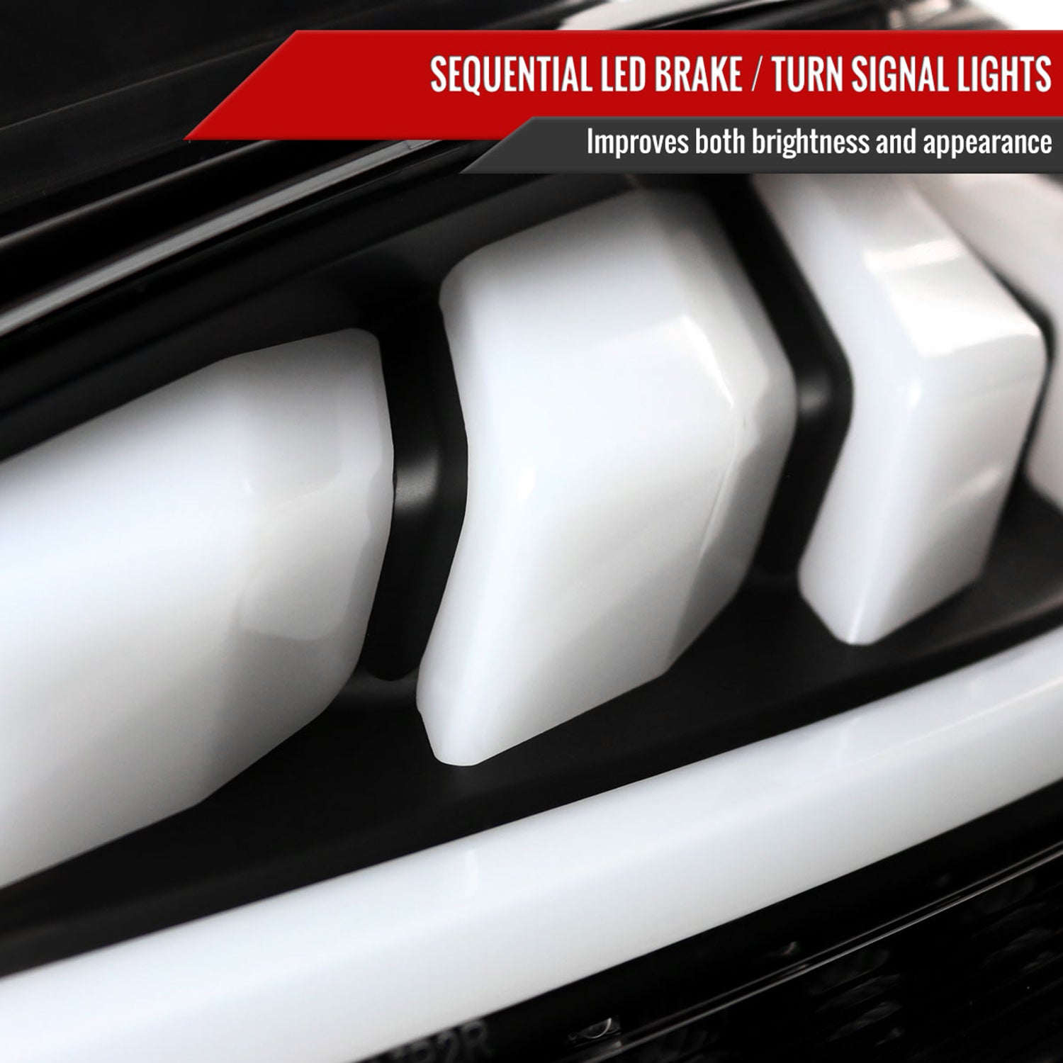 2010-2016 Hyundai Genesis Coupe White Bar LED Tail Lights Matt Black/Clear