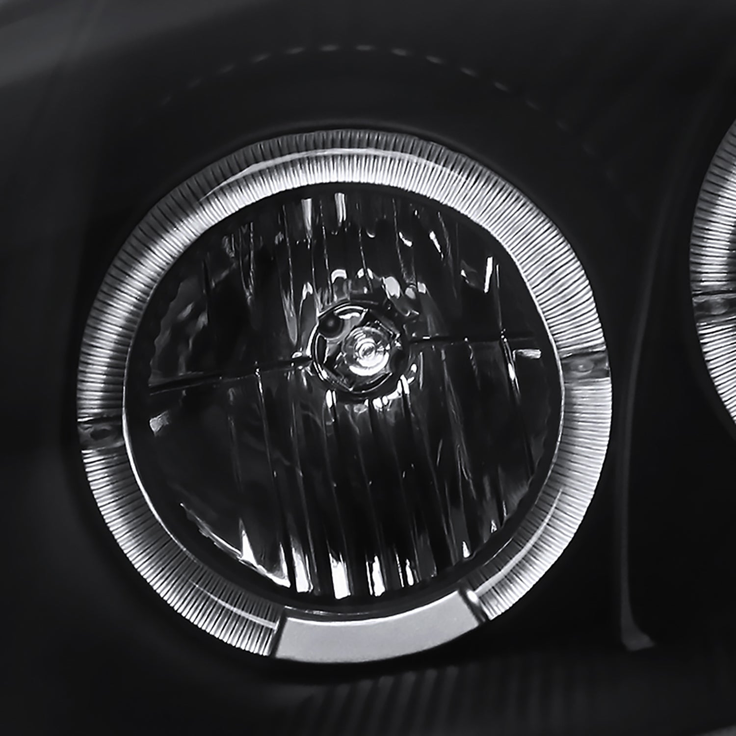 2000-2005 Mitsubishi Eclipse Dual Halo Projector Headlights LED Light Black