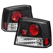 2005-2008 Dodge Charger Tail Lights Matte Black Housing/Clear Lens