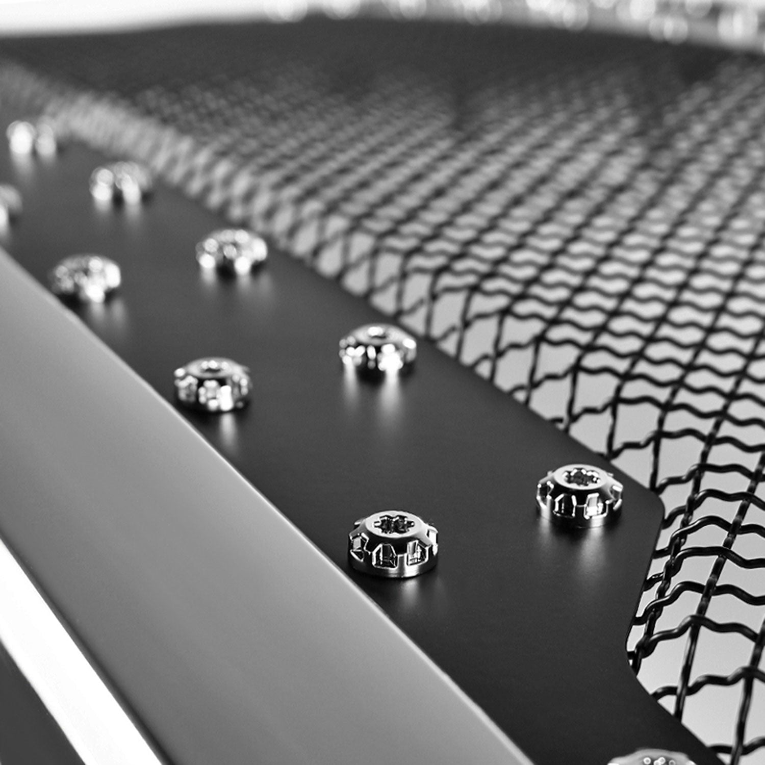 2015-2017 Ford F-150 Chrome ABS Rivet Style Grille w/ Stainless Steel Mesh