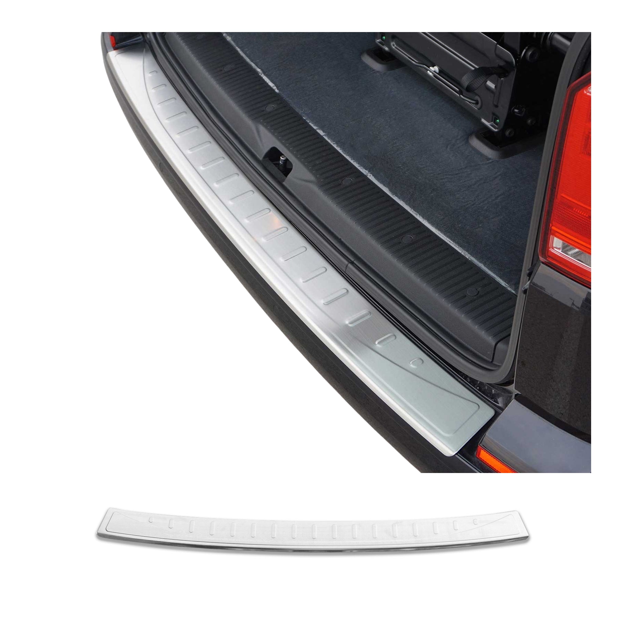2015-2021 VW T6 Transporter Rear Bumper Guard Stainless Steel Brushed