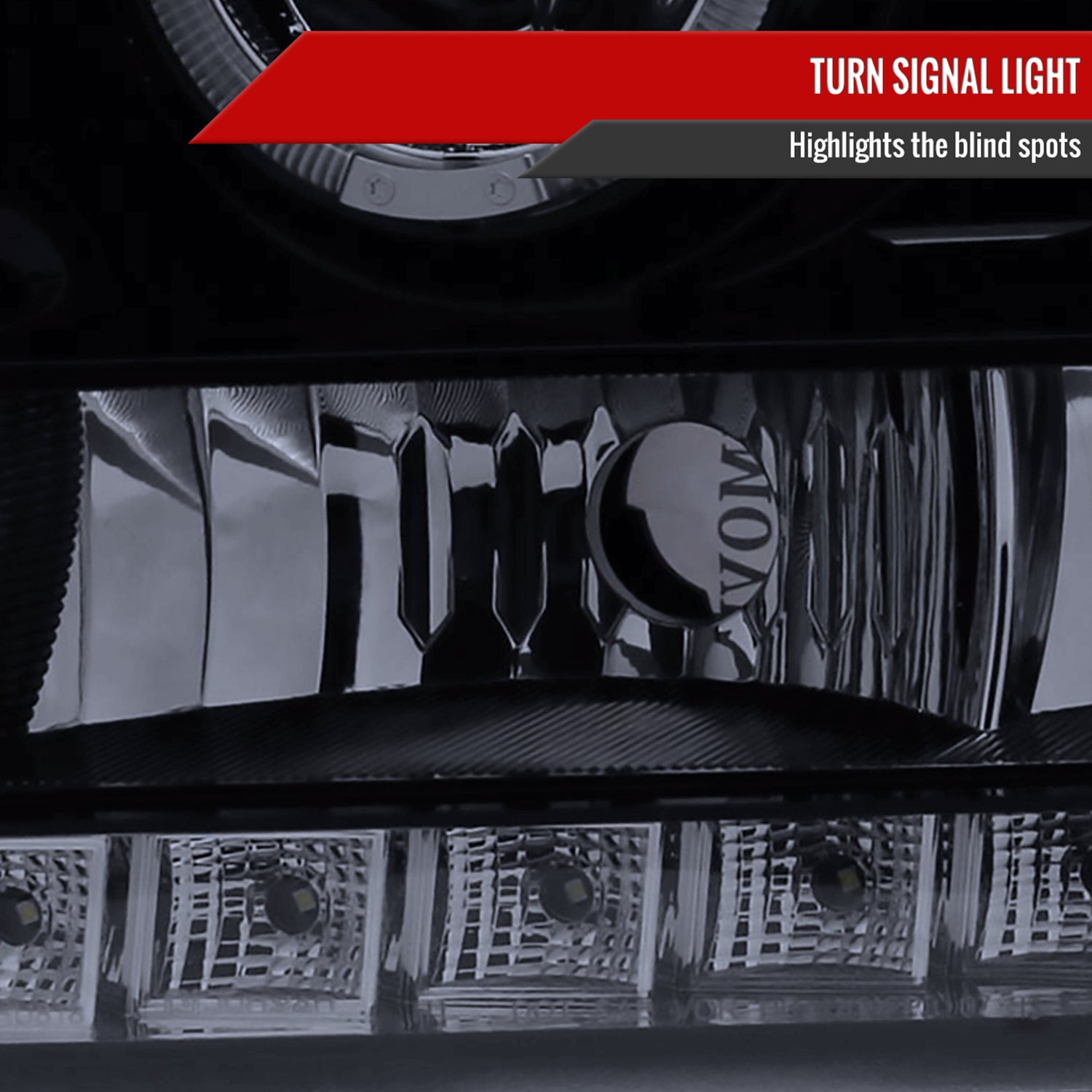 2007-2014 GMC Sierra SMD Dual Halo Projector Headlights Glossy Black/Smoke