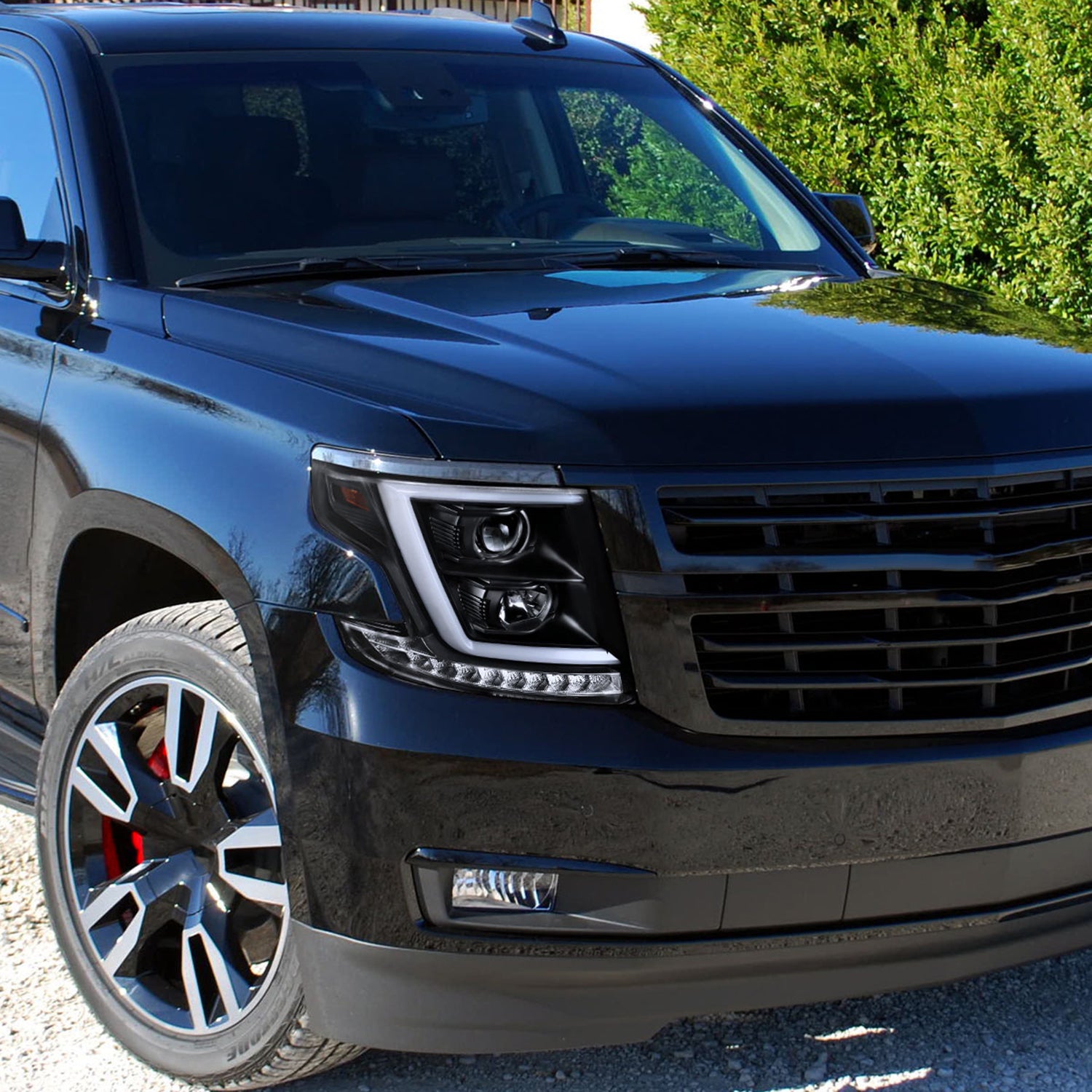 2015-2020 Chevy Tahoe Suburban/ Suburban 3500HD Headlights LED Signal Black