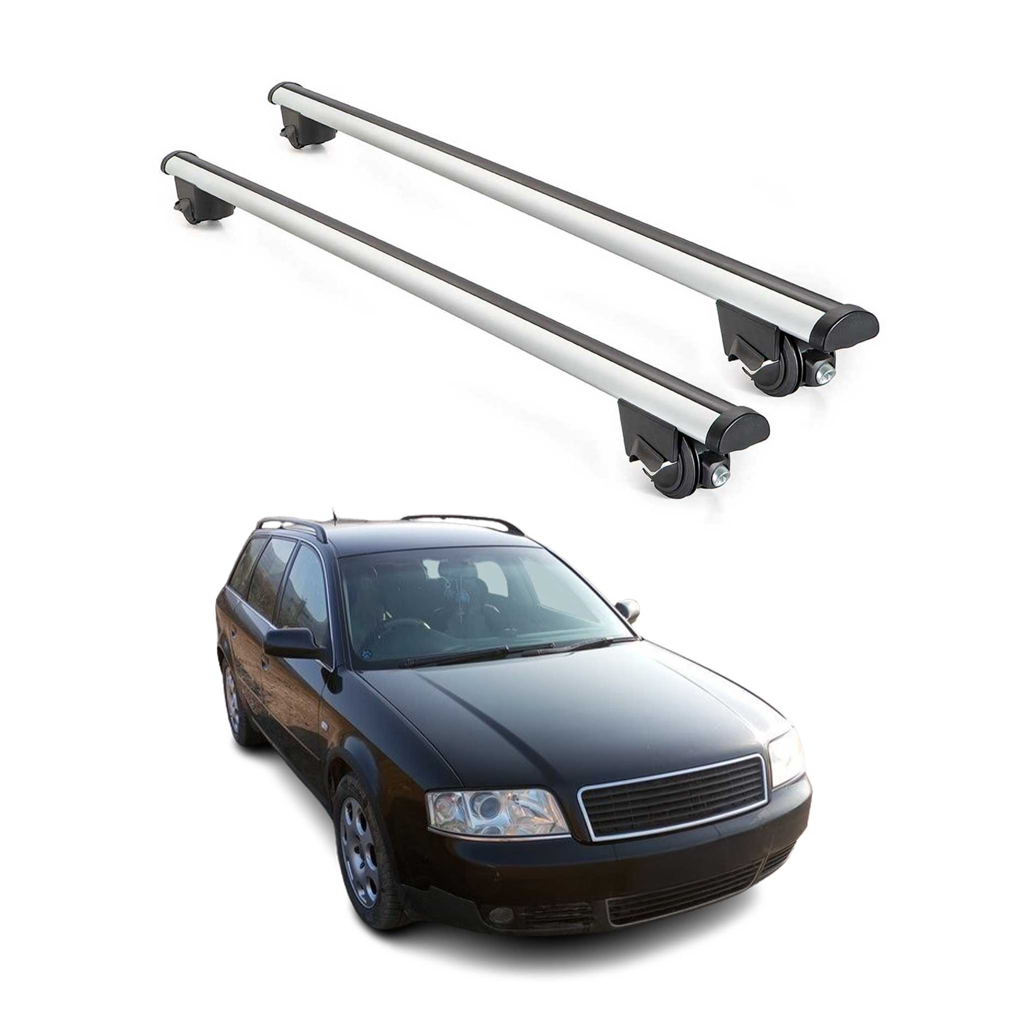 1995-2004 Audi A6 Avant Roof Rack Cross Bars Silver