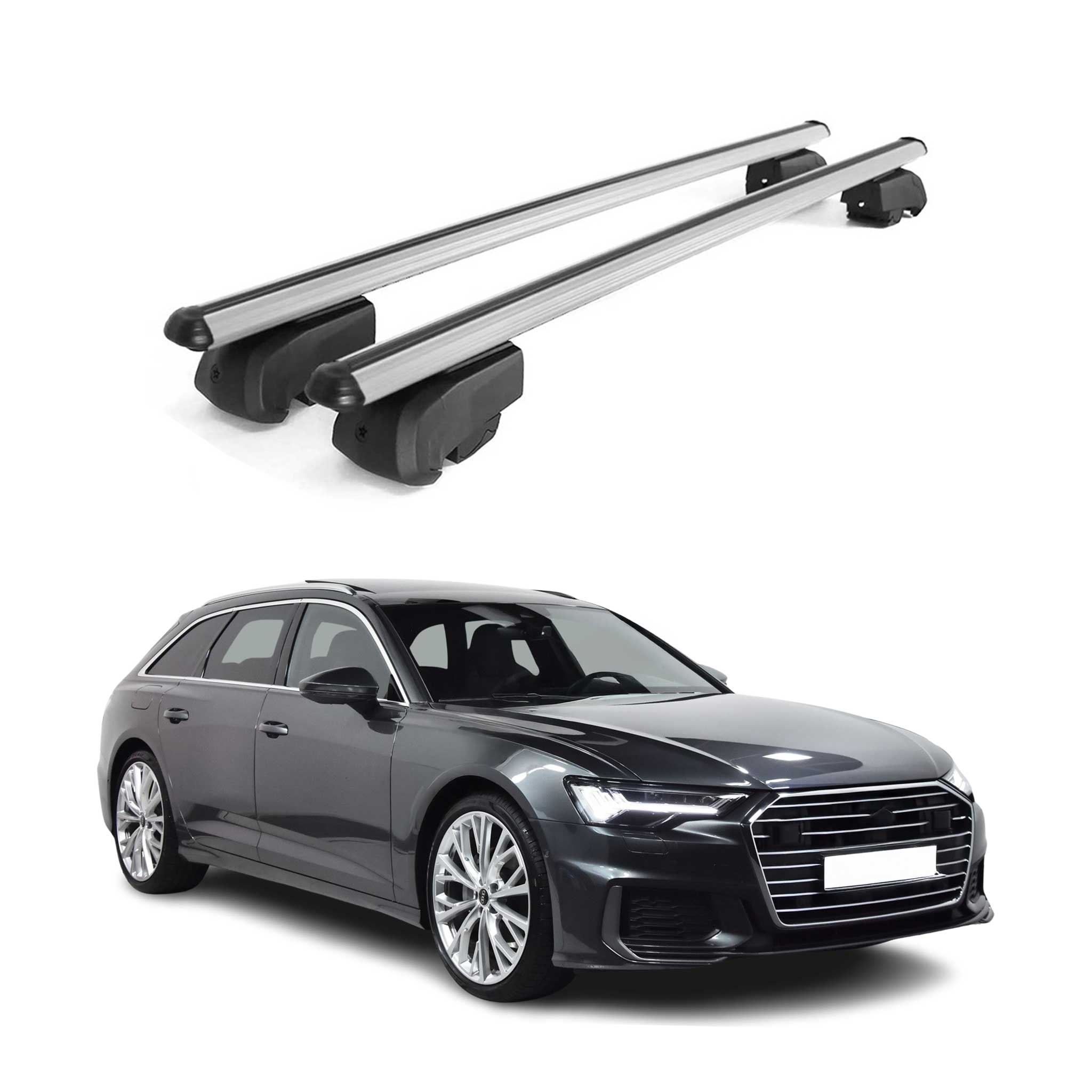 2021-2024 Audi A6 / RS6 Wagon Roof Rack Cross Bars Silver