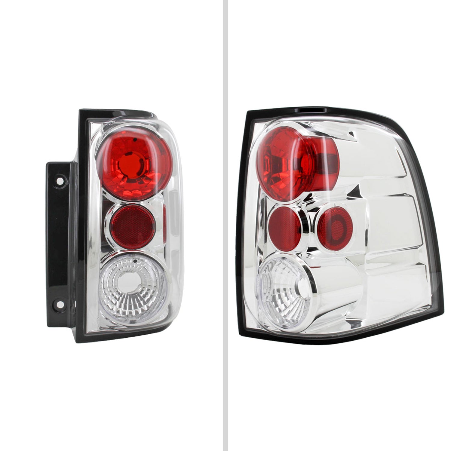 2003-2006 Ford Expedition Tail Lights Chrome Housing/Clear Lens