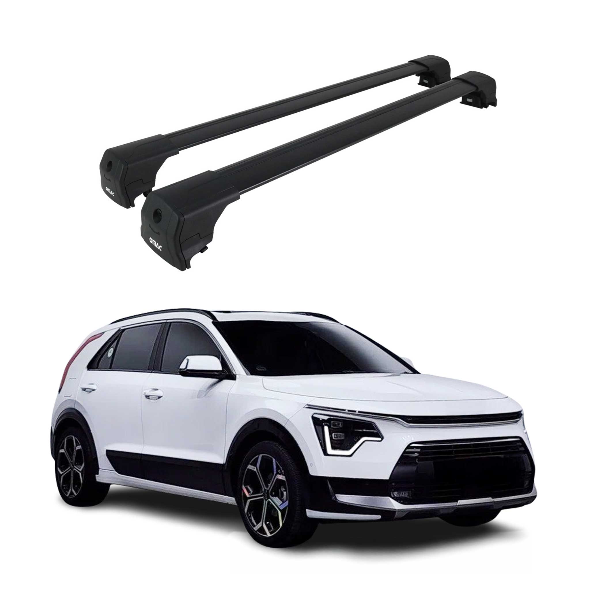 2023-2025 Kia Niro Roof Rack Cross Bars Black