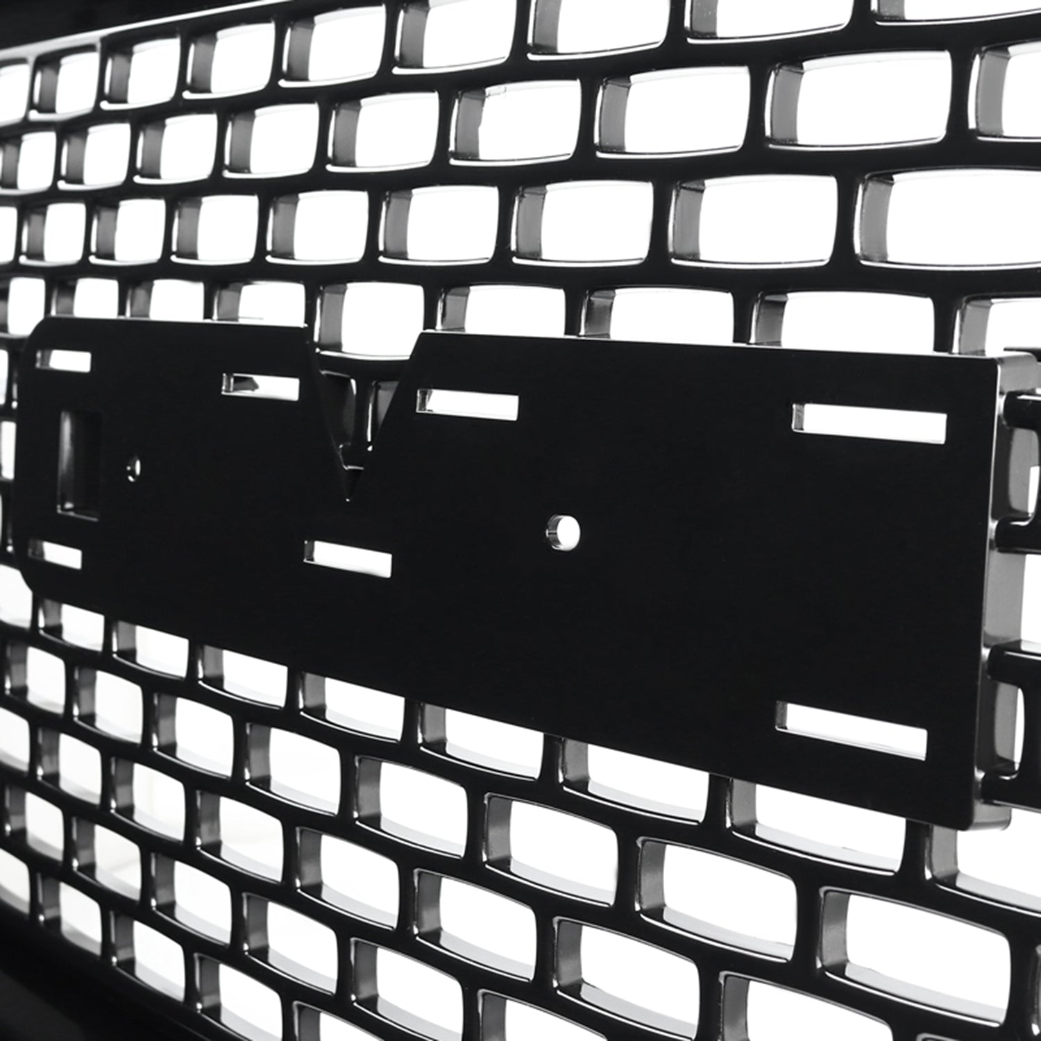 2014-2015 GMC Sierra 1500 Glossy Black ABS Denali Style Square Mesh Grille