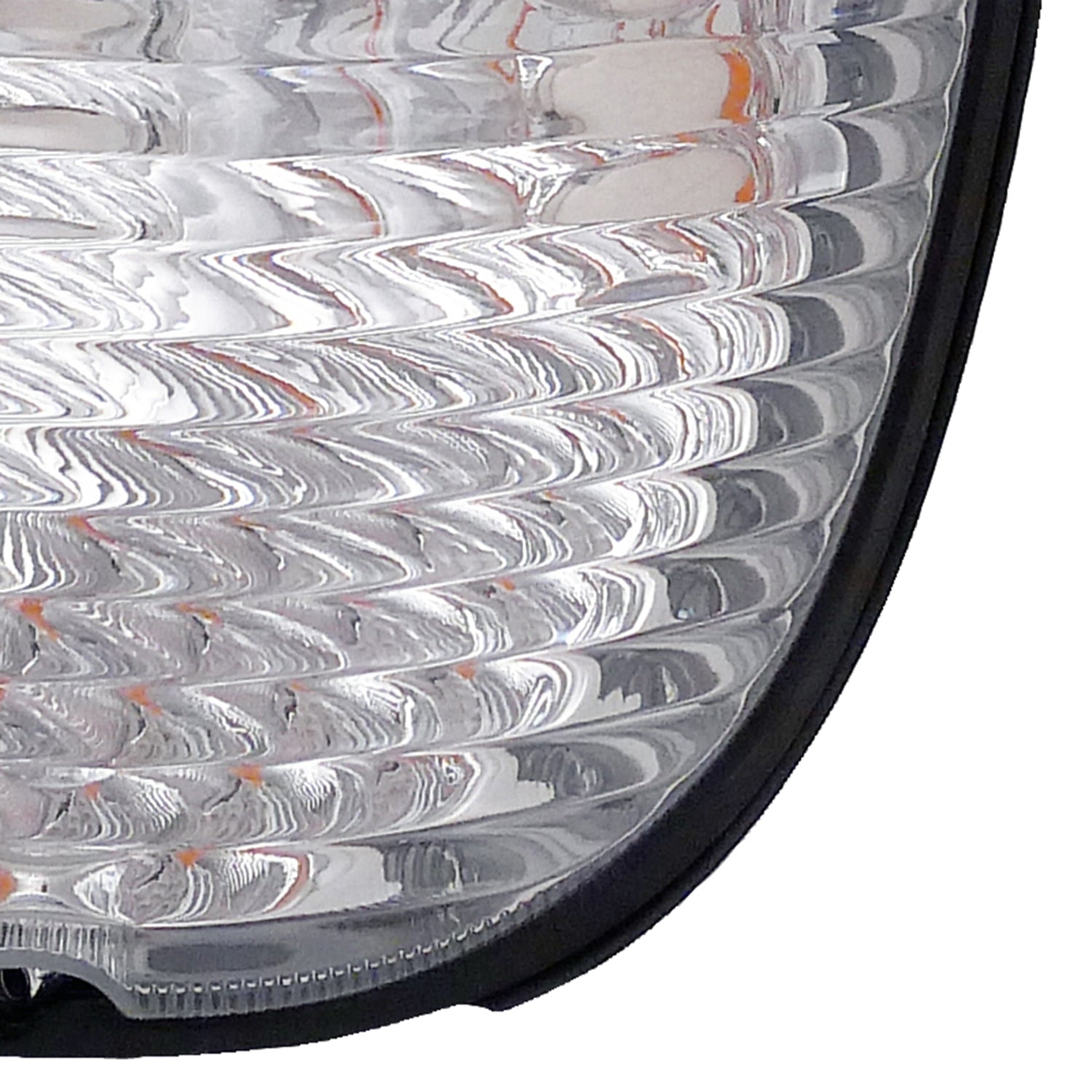 1992-2007 Ford E-Series Econoline Corner Lights Amber Reflectors Chrome/Clear