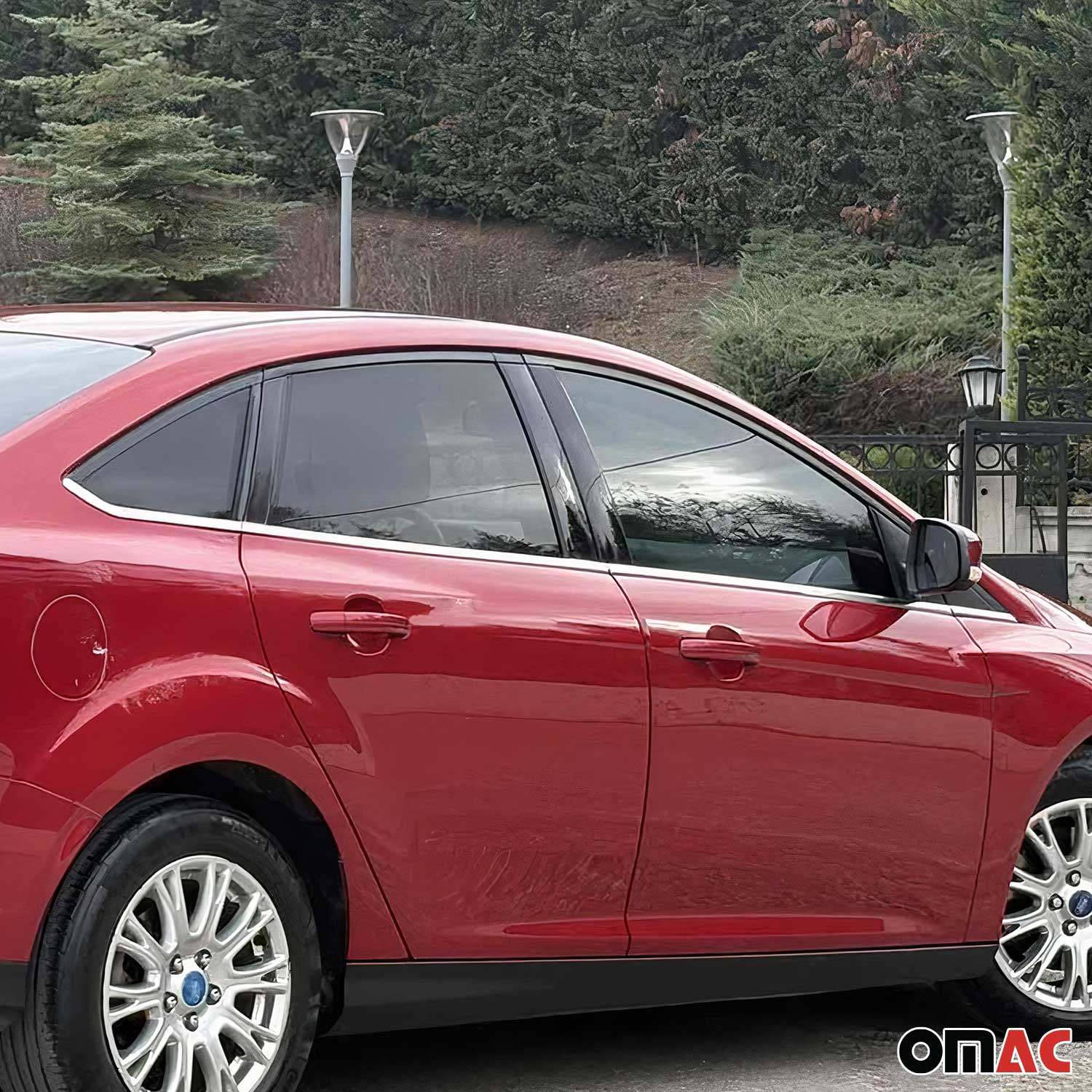 2012-2018 Ford Focus Sedan Window Molding Trim Streamer Stainless Steel