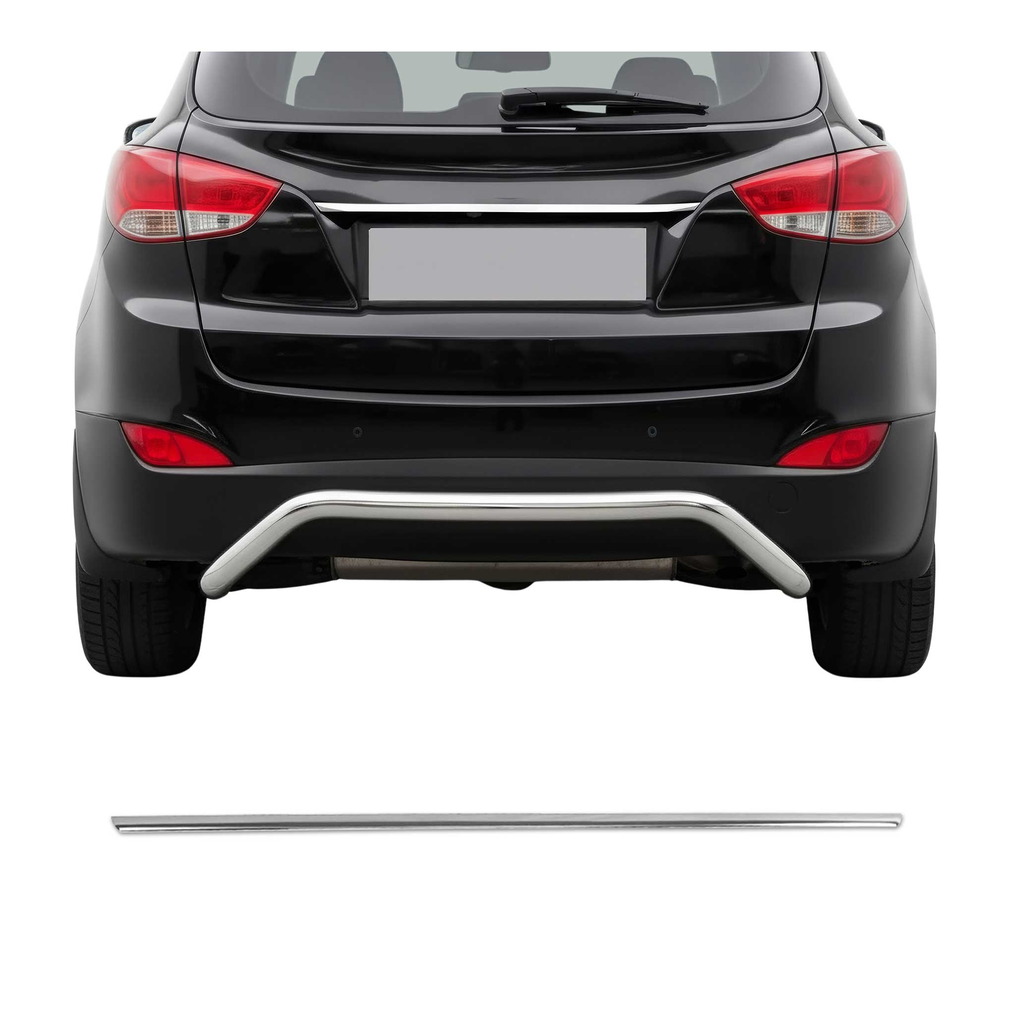 2010-2015 Hyundai Tucson Rear Trunk Tailgate Door Handle Cover Stainless Steel Silver