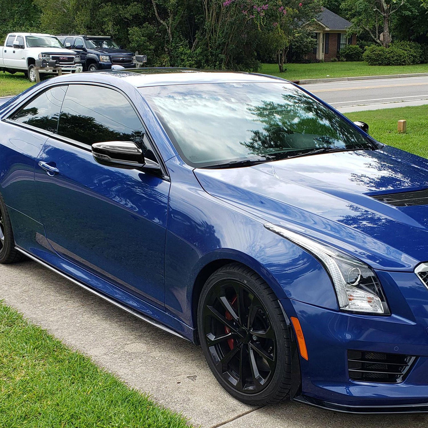 2015-2019 Cadillac ATS / CT6 / CTS Mirror Cover Caps Gloss Black 2Pcs ABS Plastic