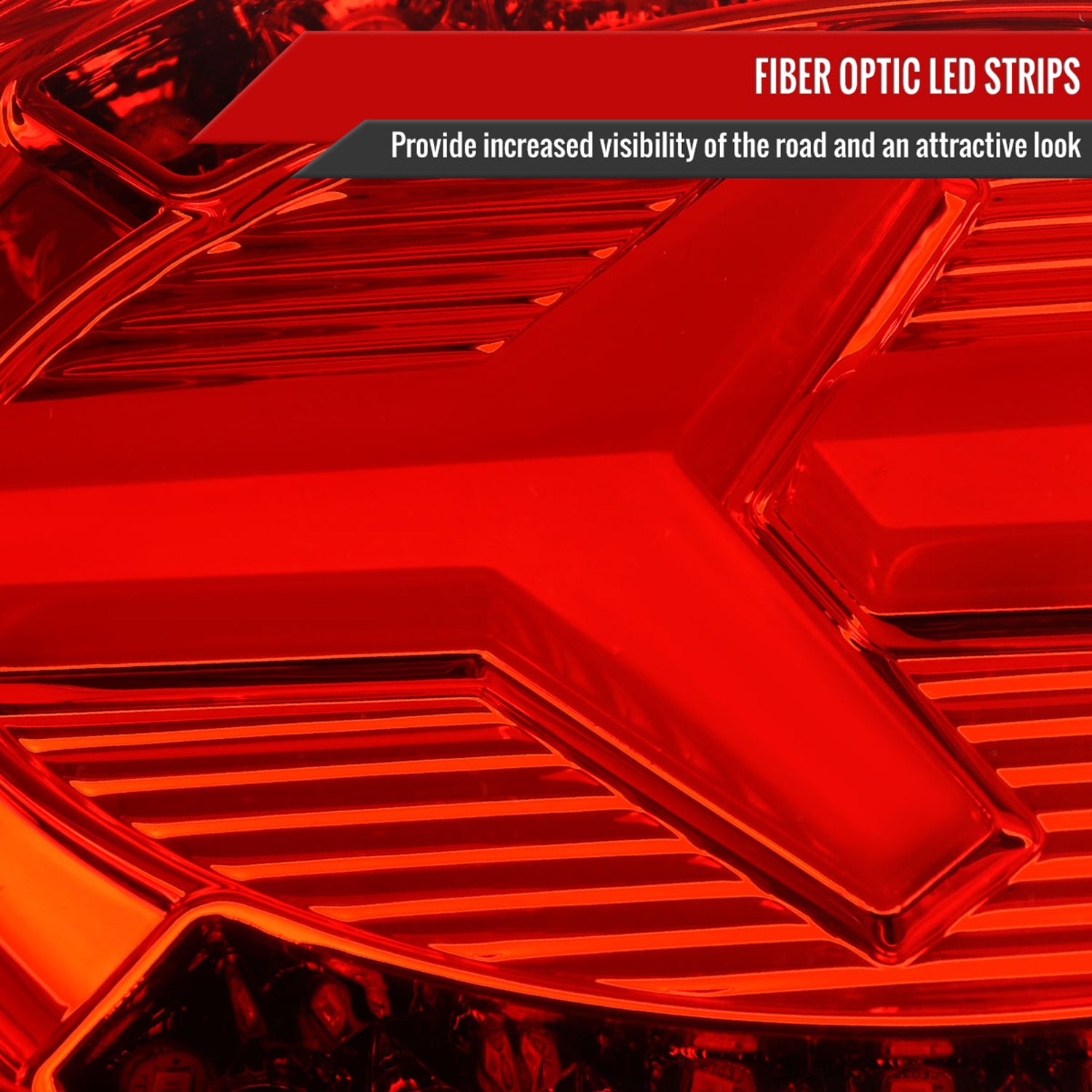 1997-2004 Chevy Corvette C5 4 PC LED Bar Tail Lights Chrome/Red Lens