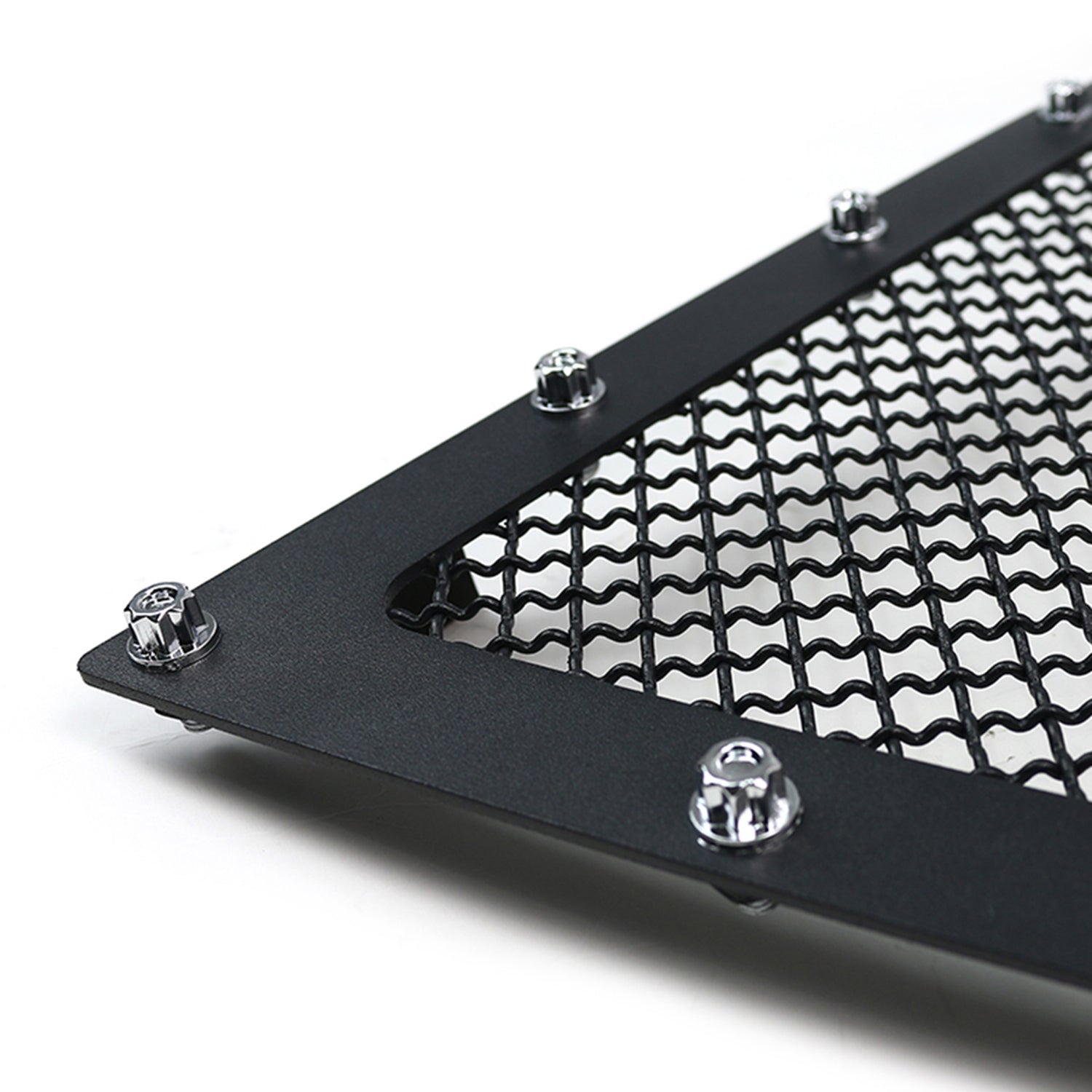 2005-2007 Chevy Silverado Rivet Style Black Stainless Steel Mesh Grille Insert