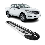 2011-2020 Mazda BT-50 Double Cab Running Boards Side Steps Silver