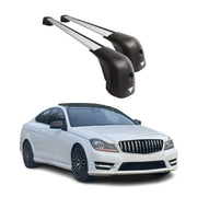 2012-2015 Mercedes C Class W204 Coupe Roof Rack Cross Bars Silver