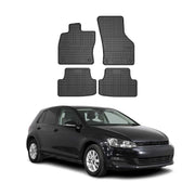 2015-2021 VW Golf Mk7 Floor Mats Liners Full Set All Weather Rubber Black