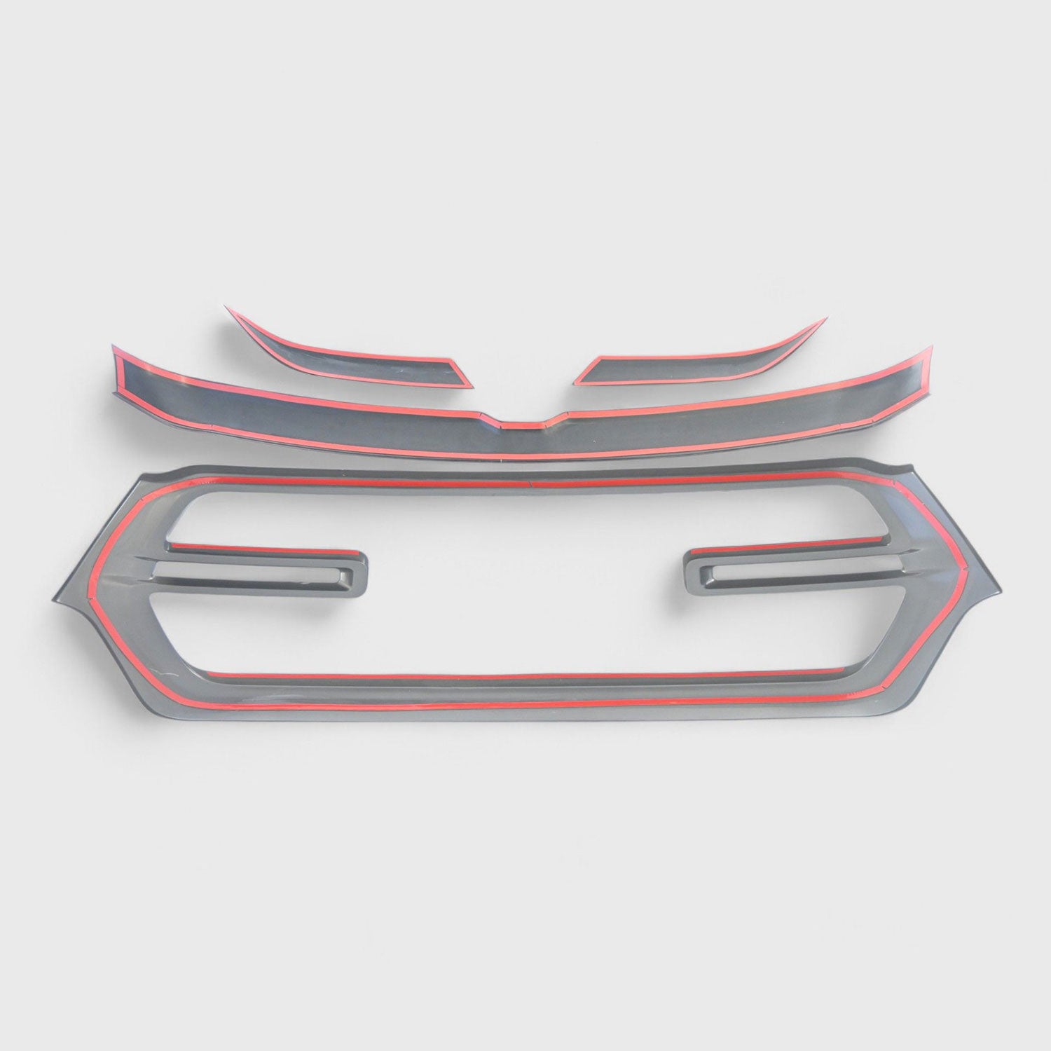 2019-2024 RAM RAM 1500 Grille Overlay Gloss Black 4Pcs ABS Plastic