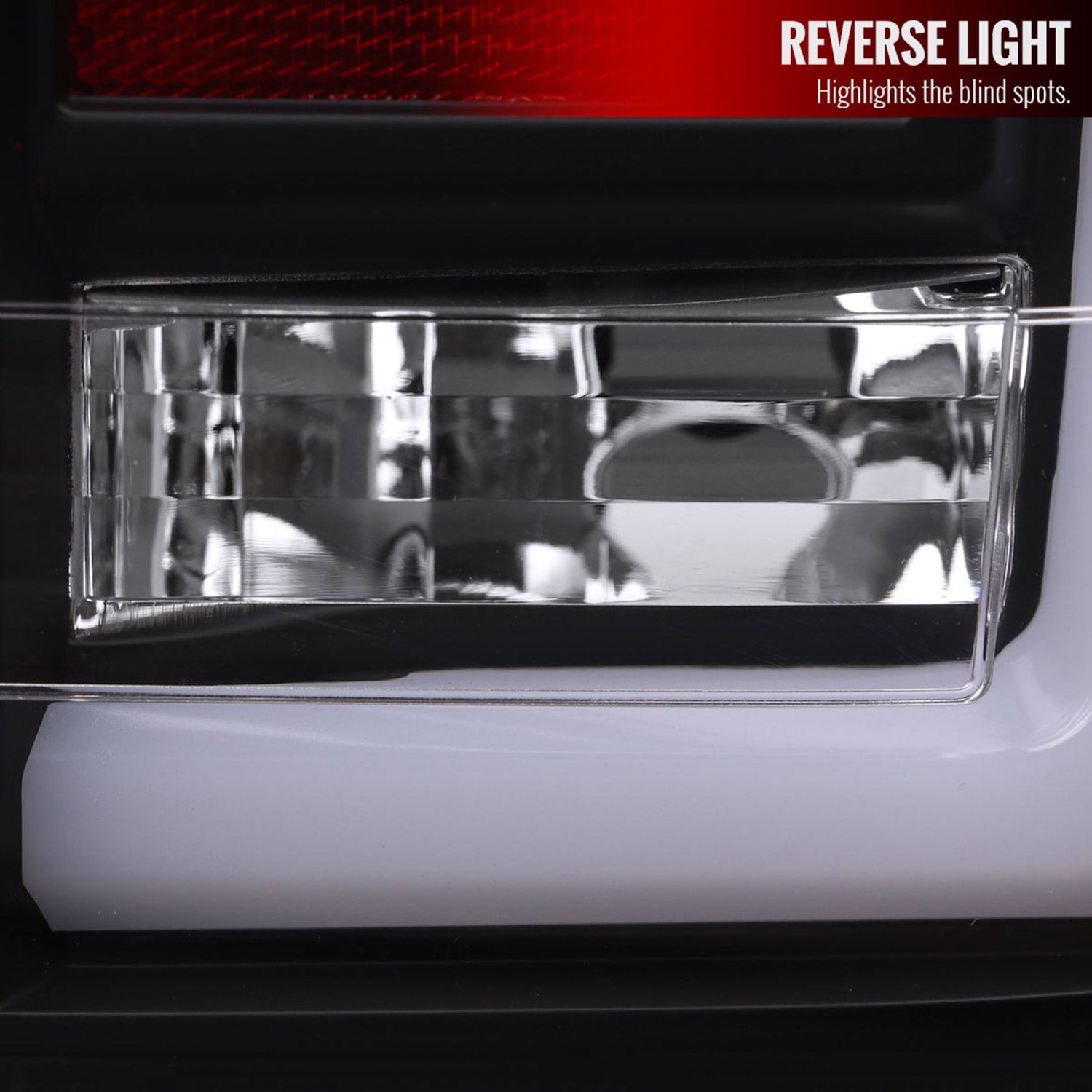 2004-2015 Nissan Titan LED Tail Lights with White LED Tube Matte Black/Clear