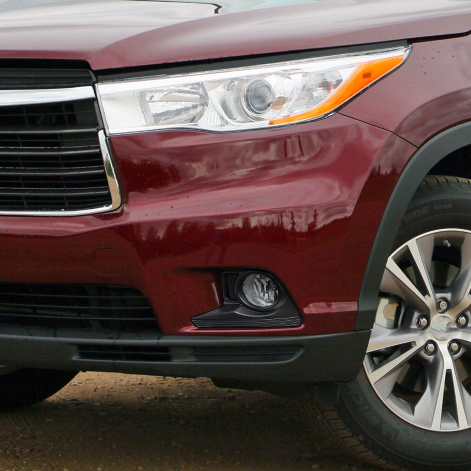 2015-2016 Toyota Highlander H16 Fog Lights Kit Chrome Housing/Clear Lens