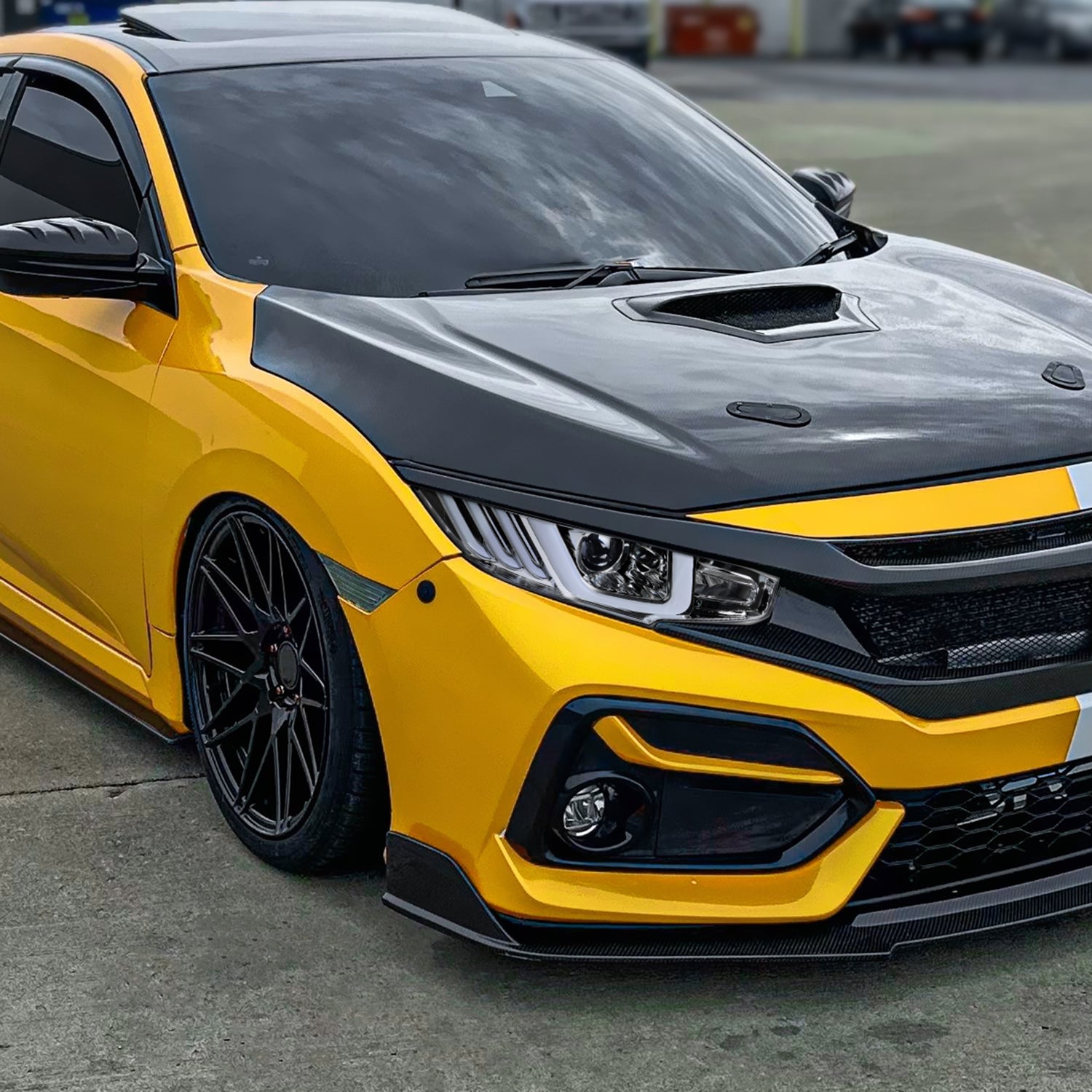 2016-2021 Honda Civic Full LED Projector Headlights Turn Signal Chrome