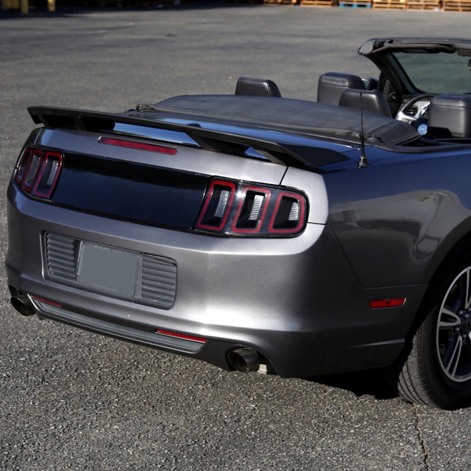 2010-2014 Ford Mustang Matte Black 4-Pedestal Style Rear Trunk Spoiler Wing