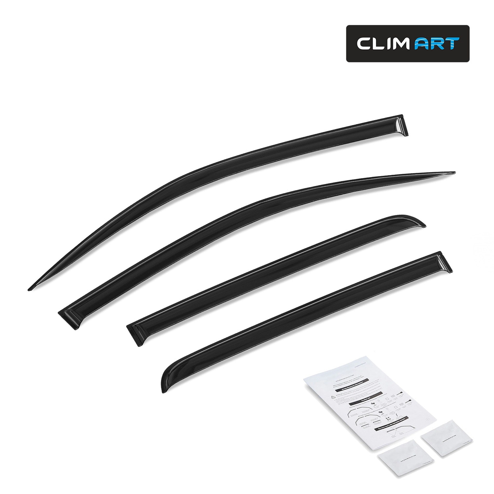 Clim Art Wind Deflectors for Chevrolet Colorado 2023-2026 Crew Cab Dark Smoke 4x