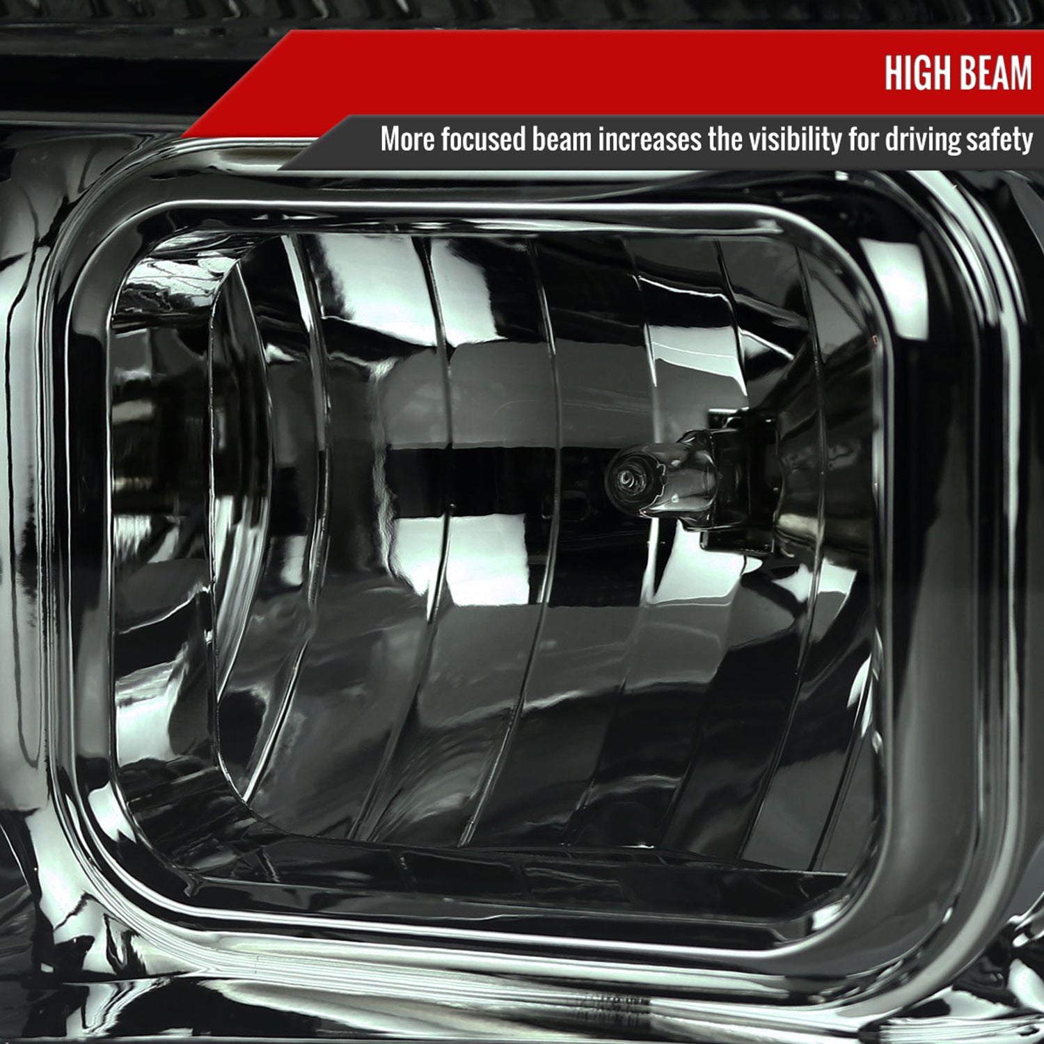 2008-2010 Ford F-250 F-350 F-450 LED C-Bar Projector Headlight Chrome/Smoke