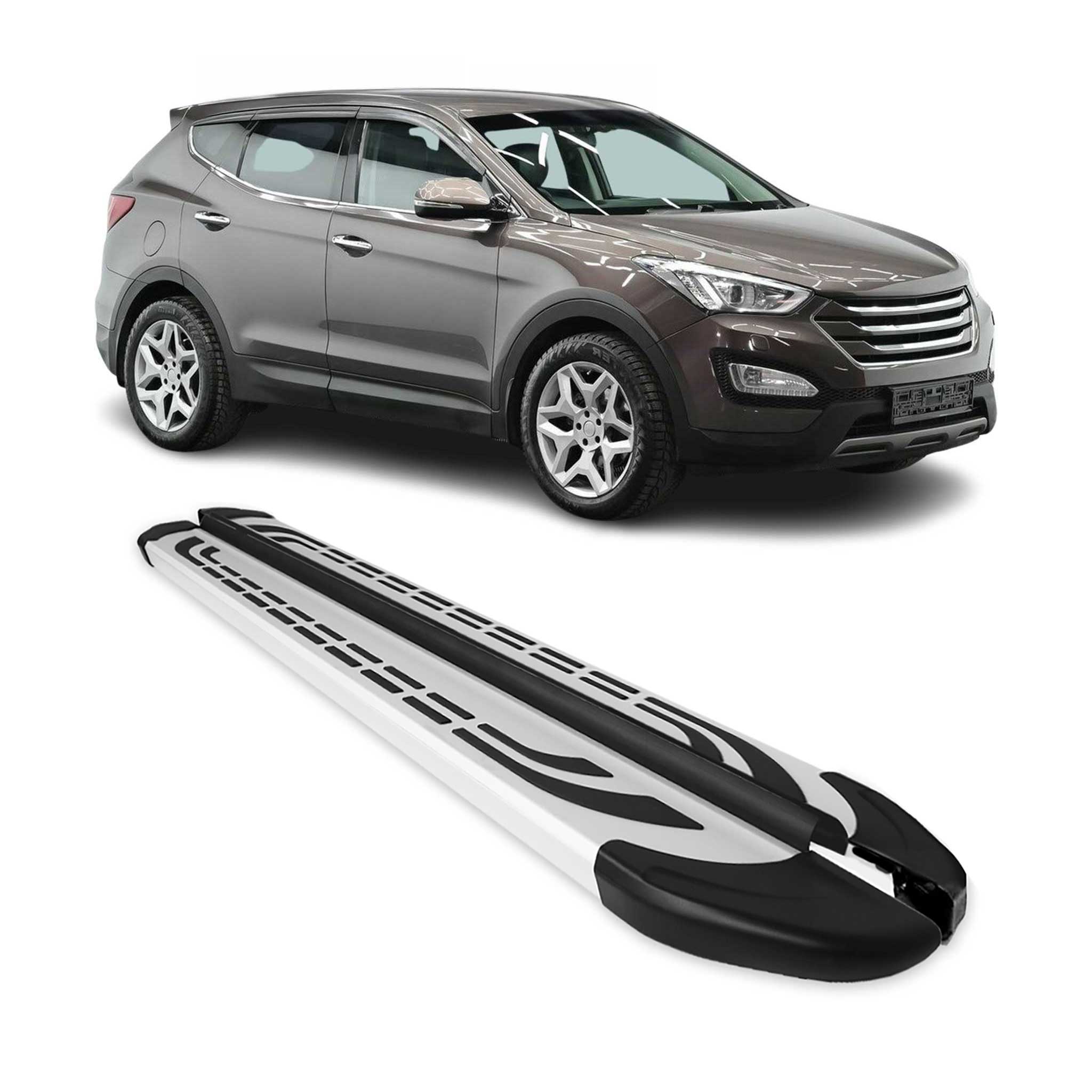 2013-2016 Hyundai Santa Fe Sport Nerf Bar Side Step Running Boards Alu 2x