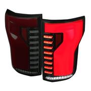 2018-2020 Ford F-150 Turn Signal Animated Red LED Bar Tail Lights Black/Smoke