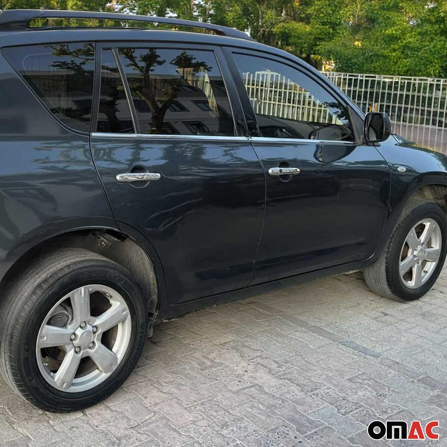 2006-2012 Toyota RAV4 Window Molding Trim Streamer Stainless Steel Silver 4 Pcs