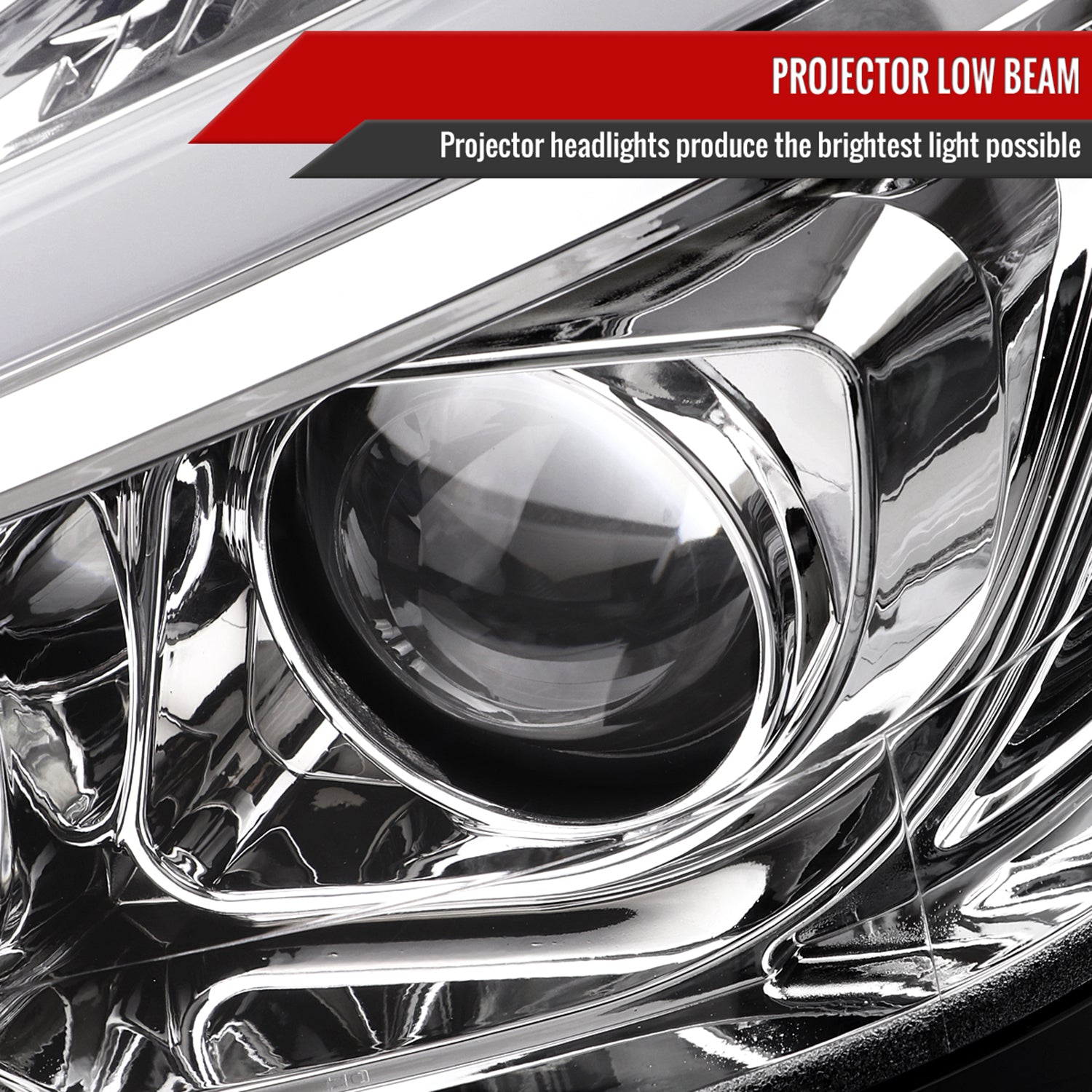 2012-2014 Mercedes-Benz W204 C-Class LED Bar Projector Headlights Chrome