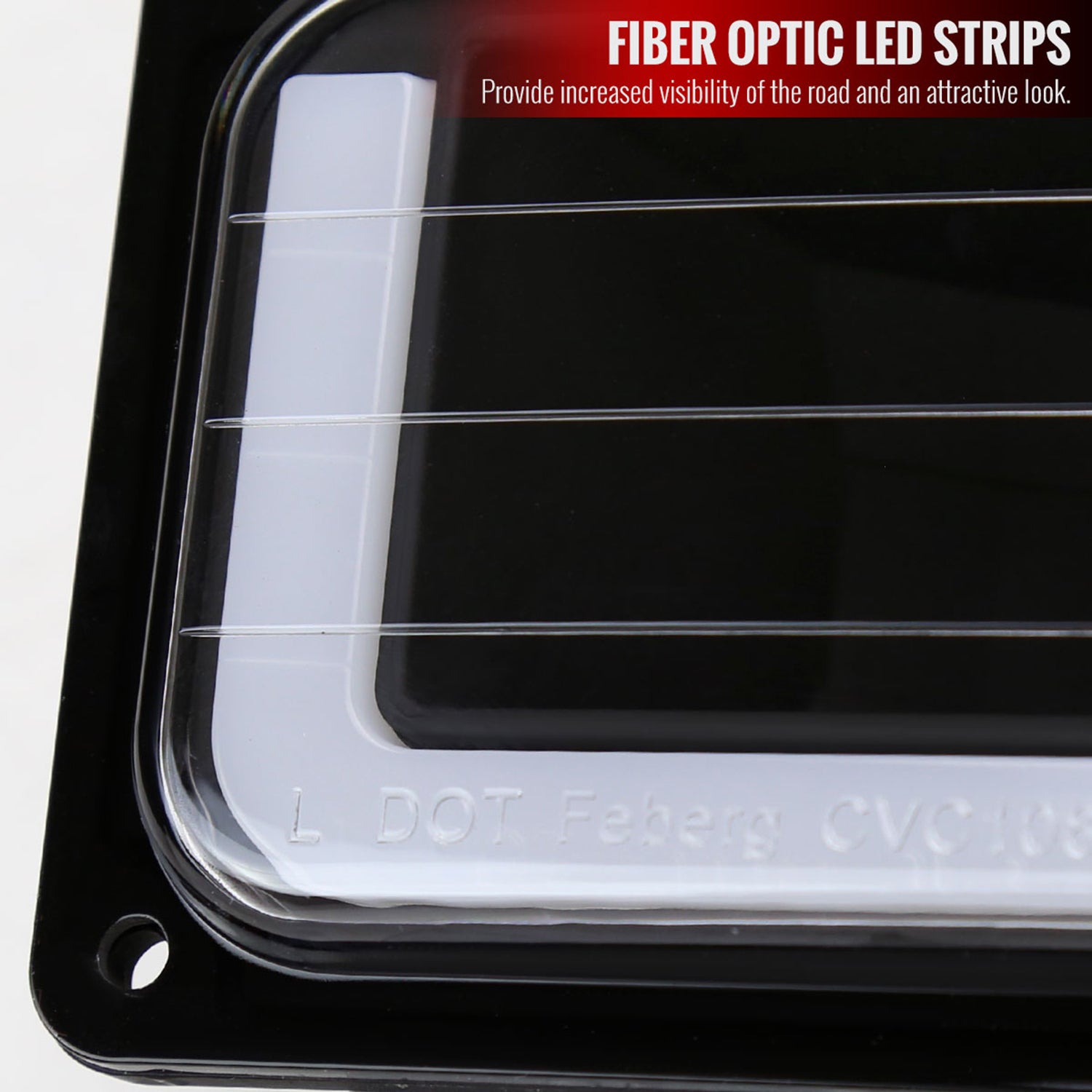 1988-1993 Chevy C10 C/K Sierra Tahoe LED Tube Headlights &Corner Lights Black
