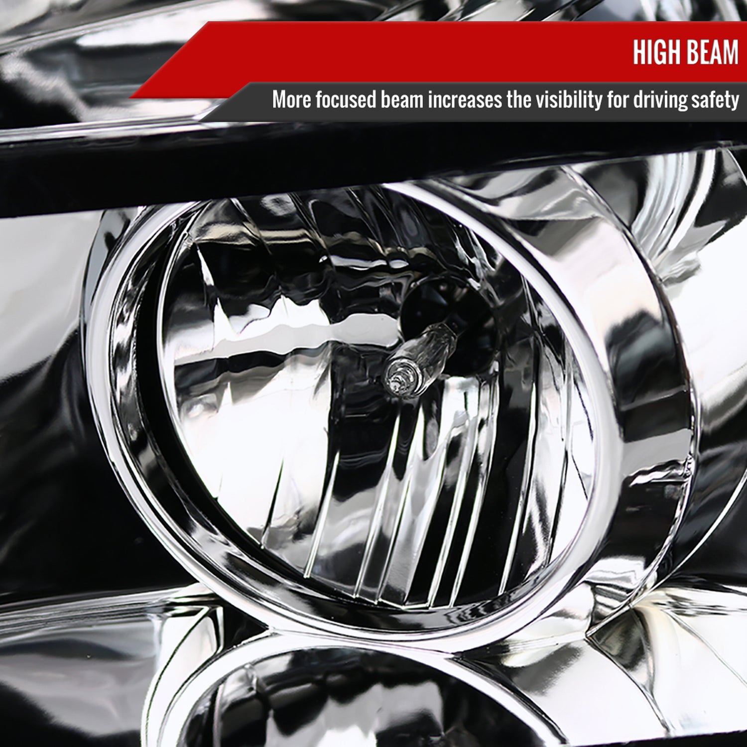 2007-2014 GMC Yukon/Yukon XL 1500/2500 Projector Headlights Chrome/Clear Lens