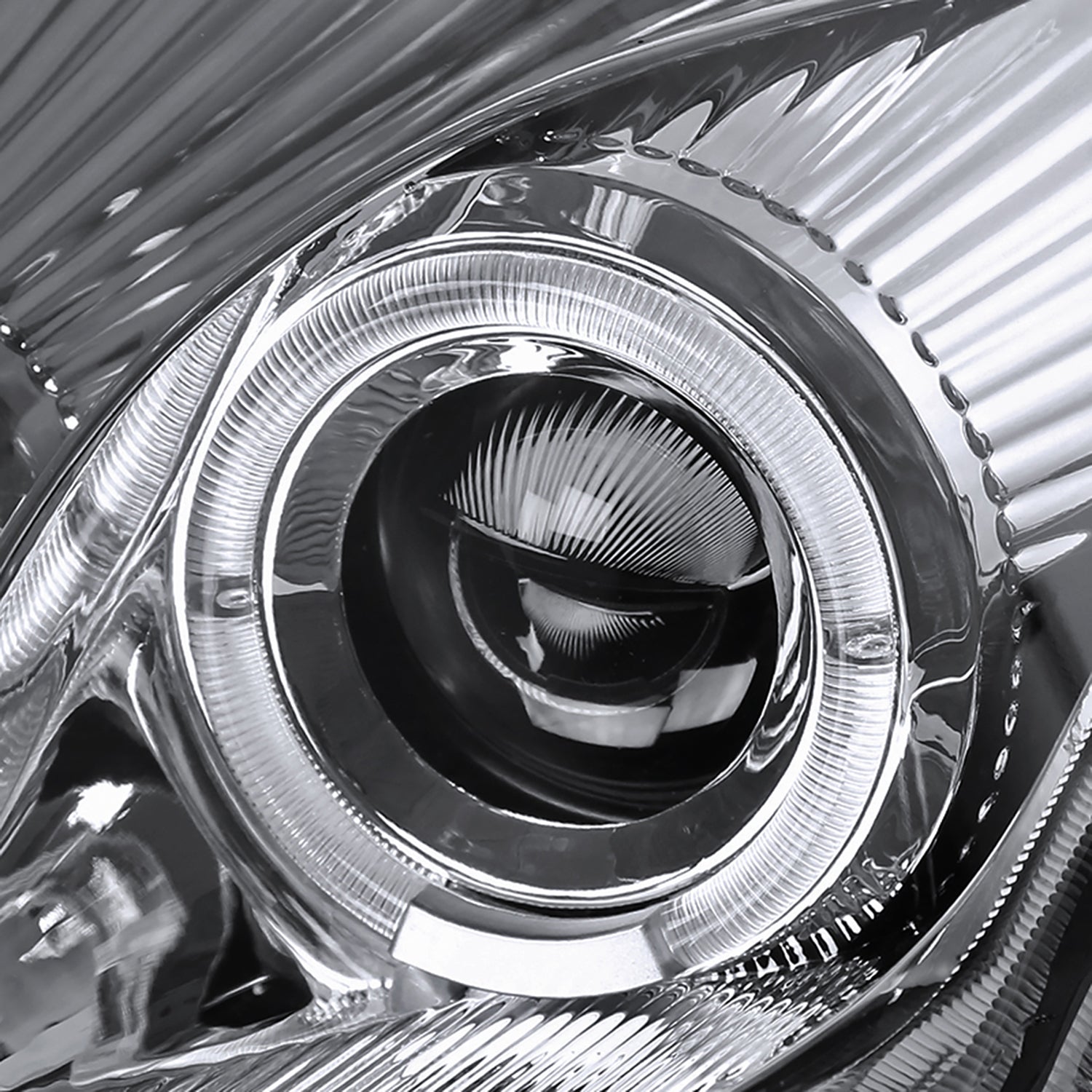 2000-2005 Mitsubishi Eclipse Dual Halo Projector Headlights LED Light Chrome